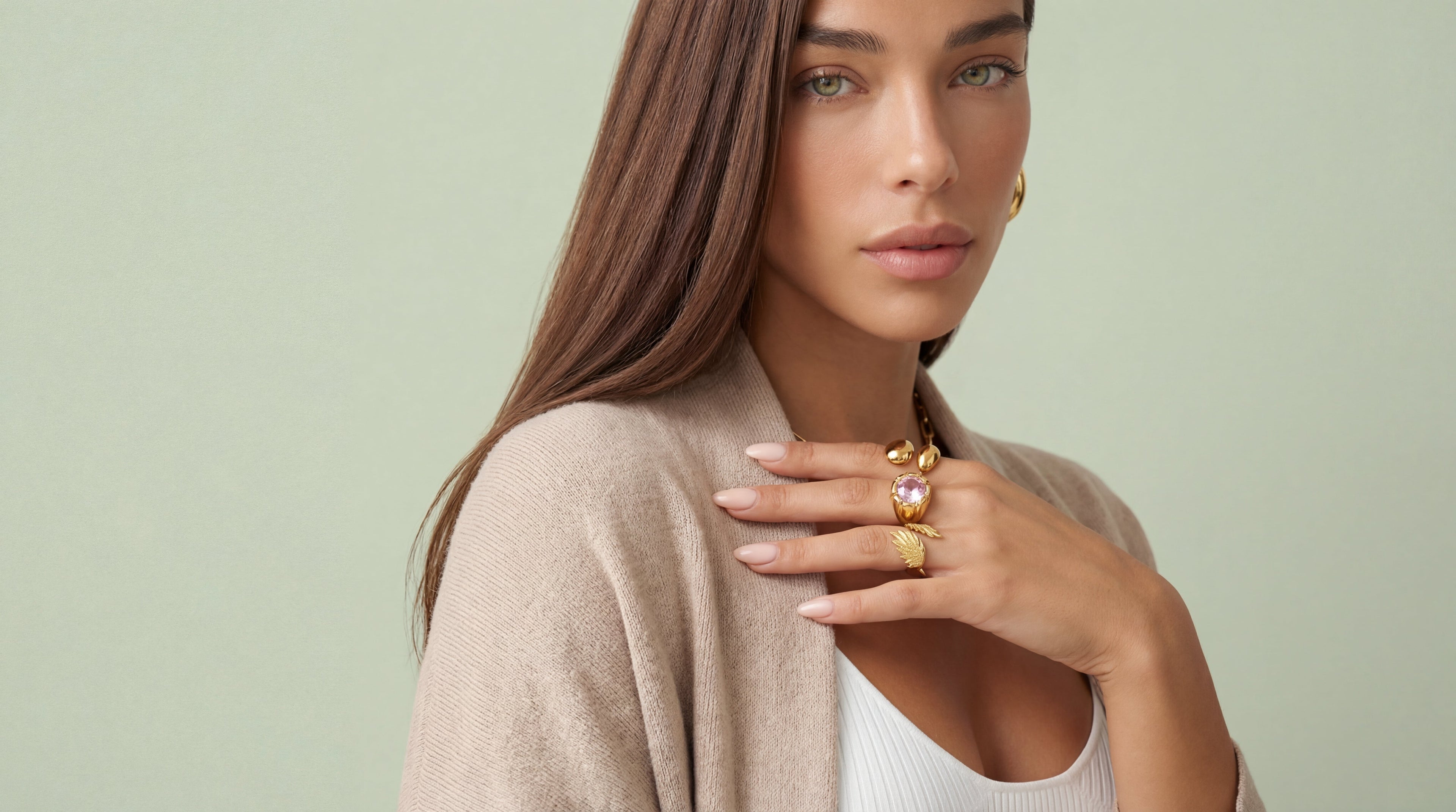 Statement Rings & Stacking Bands (Gold & Steel) - Mckella