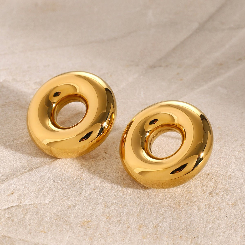 Anneaux Toriques Earrings - 18k Gold Plated Jewelry Switzerland