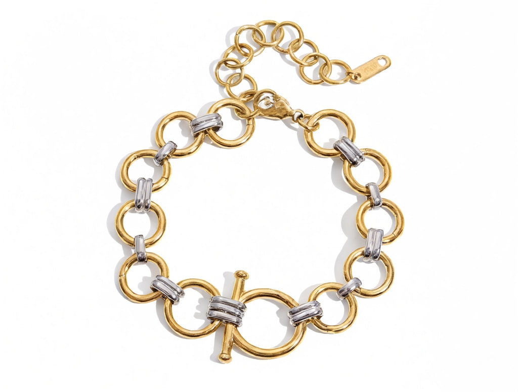 Anneaux Torsadés Bracelet - 18k Gold Plated Jewelry Switzerland