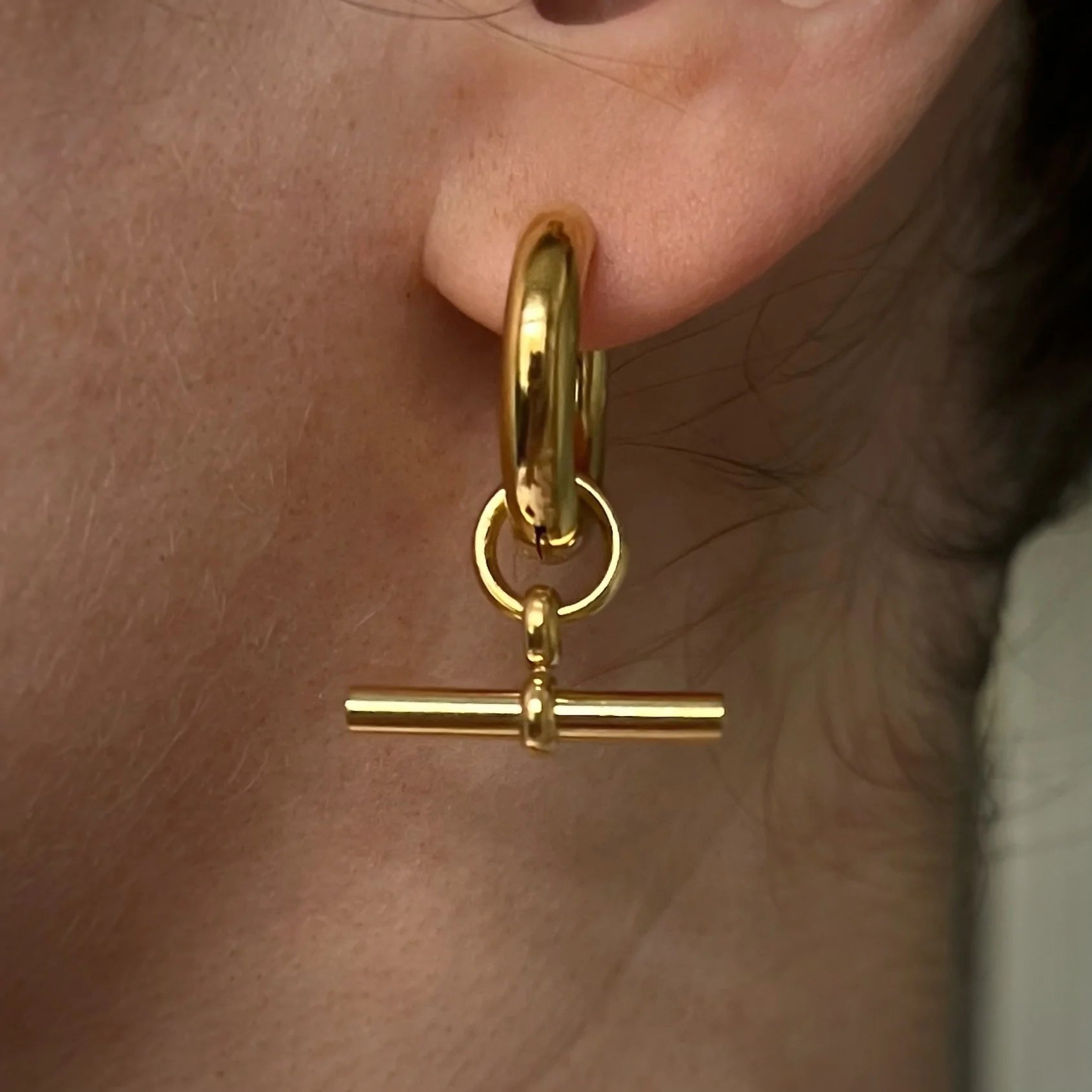 Barre d’Or Earrings - 18k Gold Plated Jewelry Switzerland