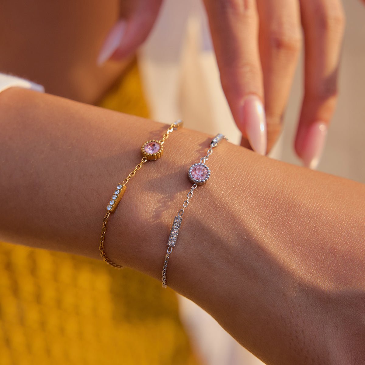 Barre Rosée Bracelet - 18k Gold Plated Jewelry Switzerland