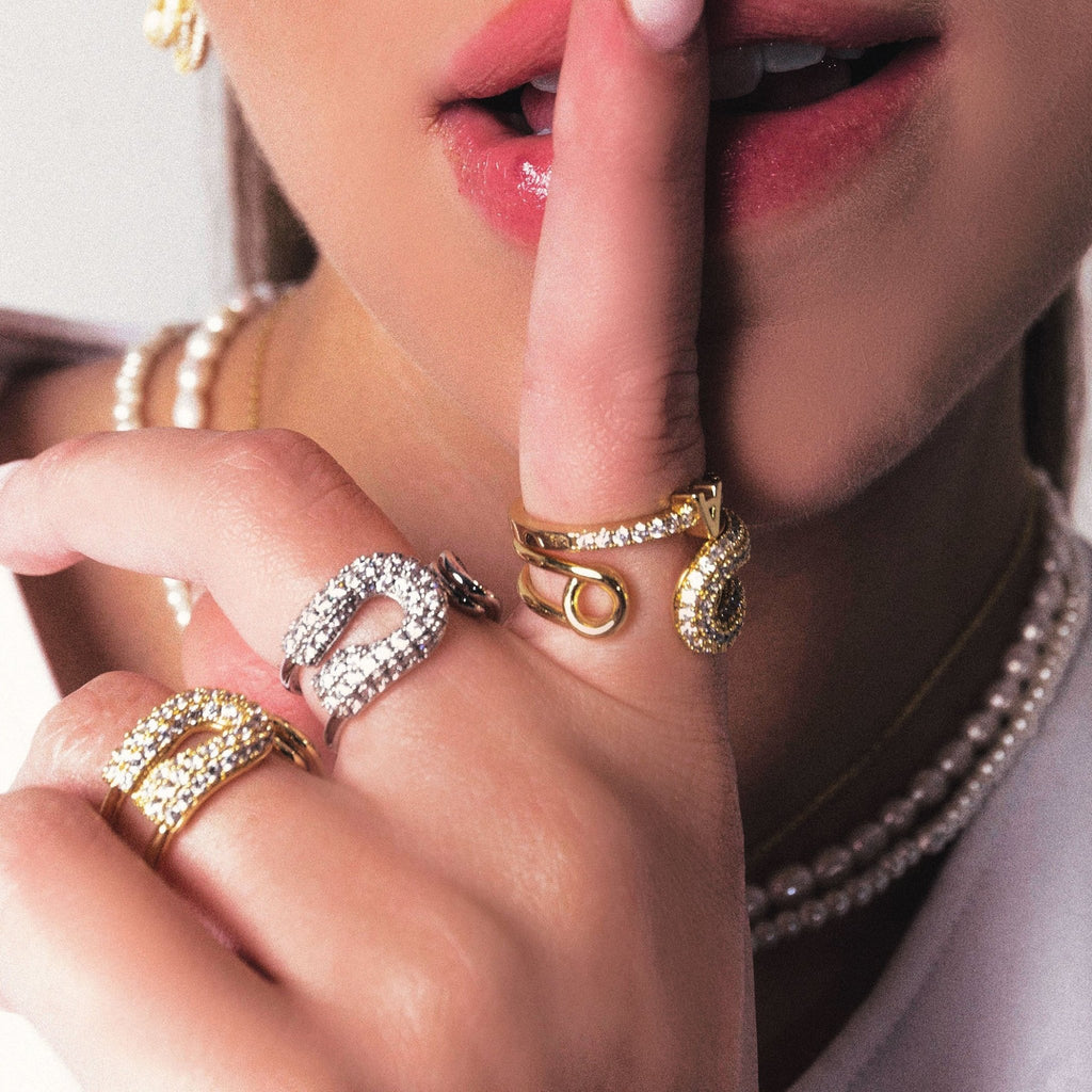 Boucle Scintillante Ring - 18k Gold Plated Jewelry Switzerland