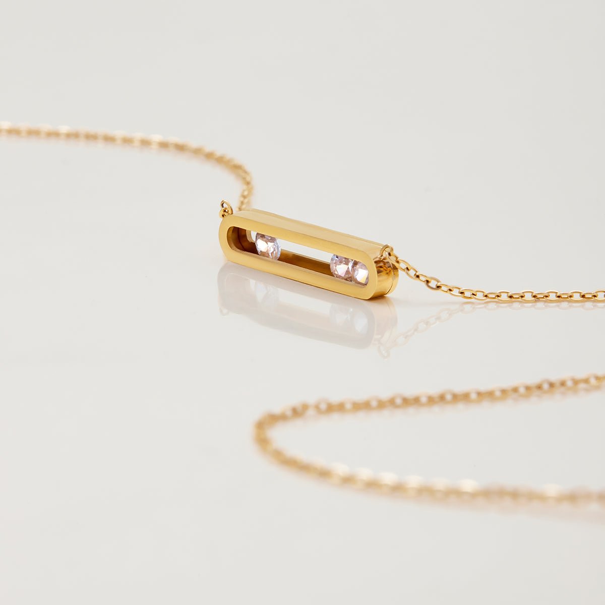 Capsule Scintillante Necklace - 18k Gold Plated Jewelry Switzerland