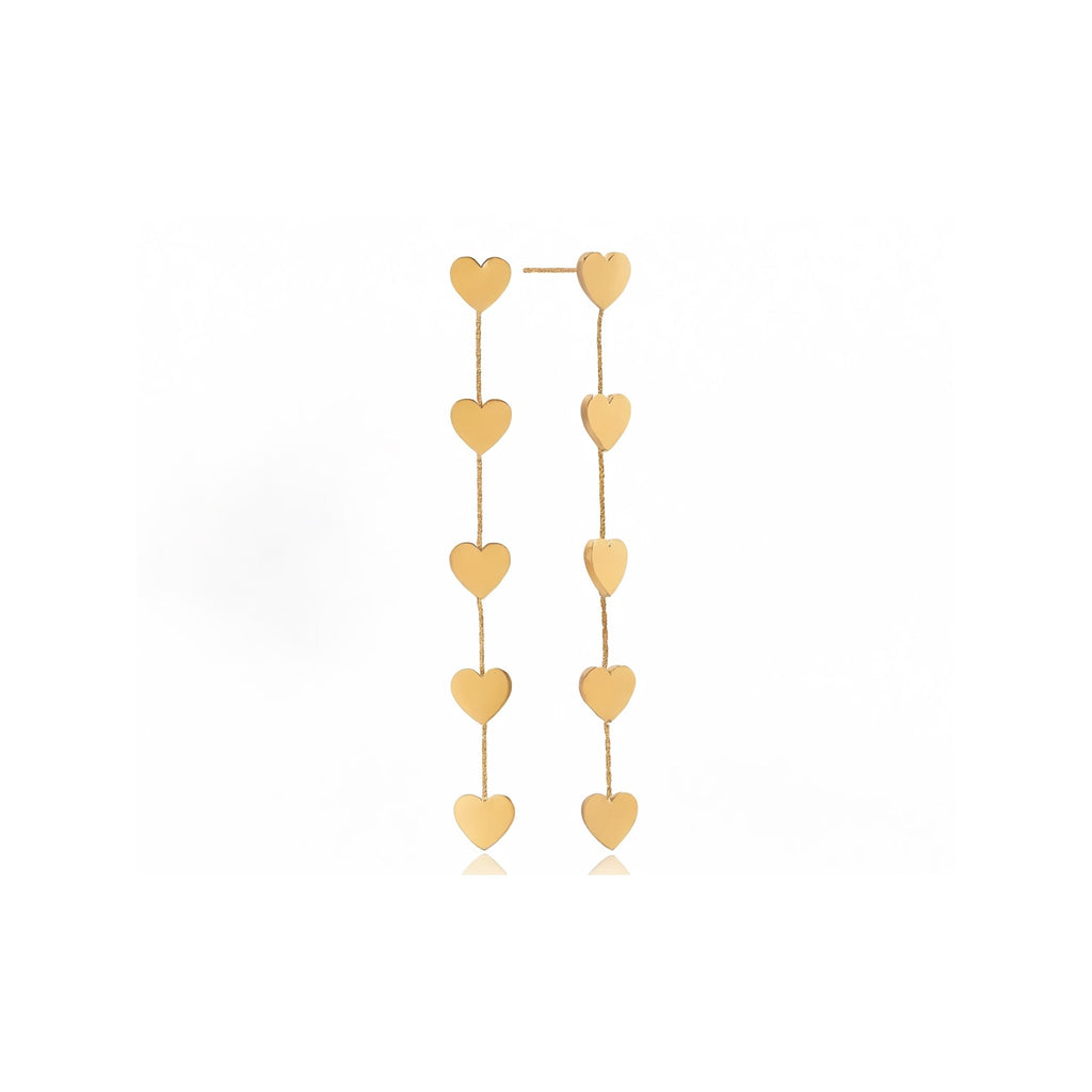 Cascade d’Amour Earrings - 18k Gold Plated Jewelry Switzerland