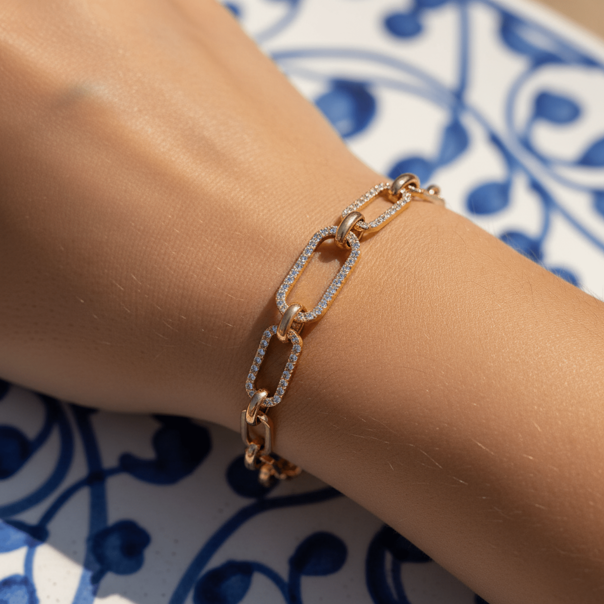 Chaîne Éblouissante Bracelet - 18k Gold Plated Jewelry Switzerland