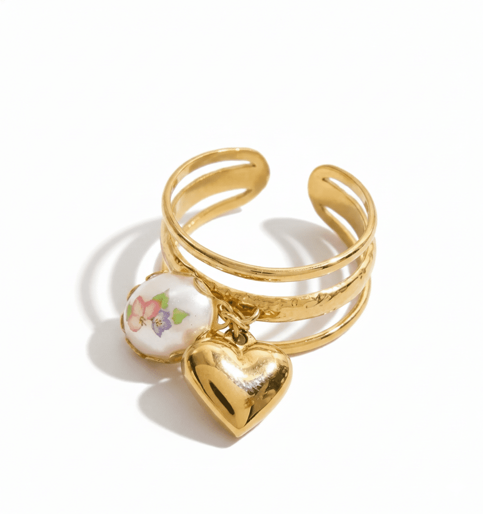 Coeur de Suspendu Mckella Ring - 18k Gold Plated Jewelry Switzerland