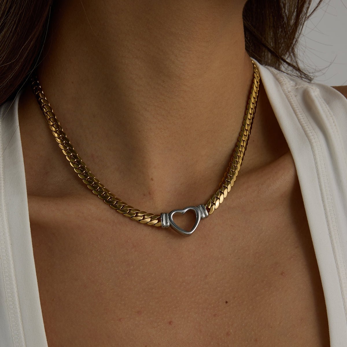 Coeur Entrelacé Necklace - 18k Gold Plated Jewelry Switzerland