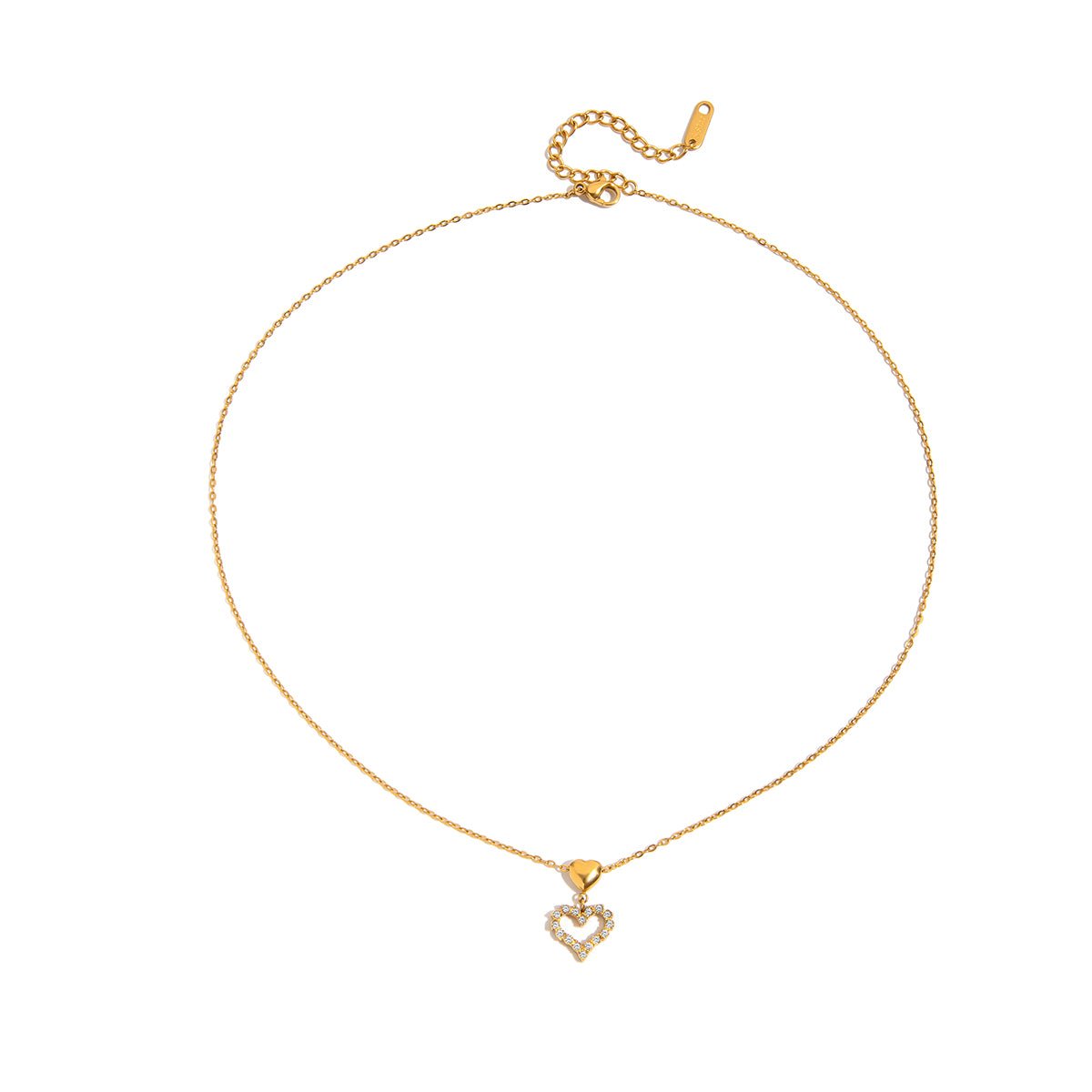 Coeur Entrelacé Necklace - 18k Gold Plated Jewelry Switzerland