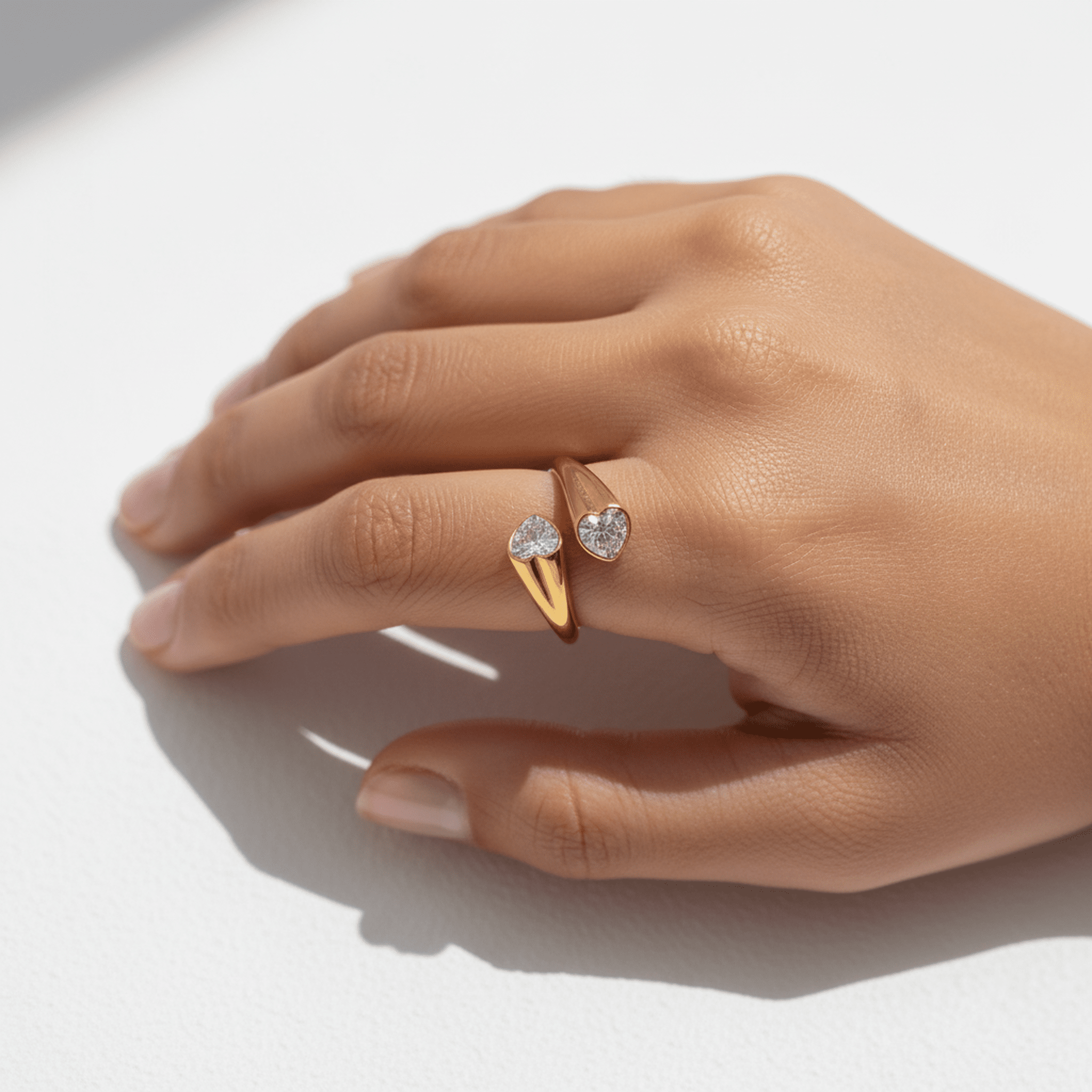 Coeurs de Cristal Ring - 18k Gold Plated Jewelry Switzerland