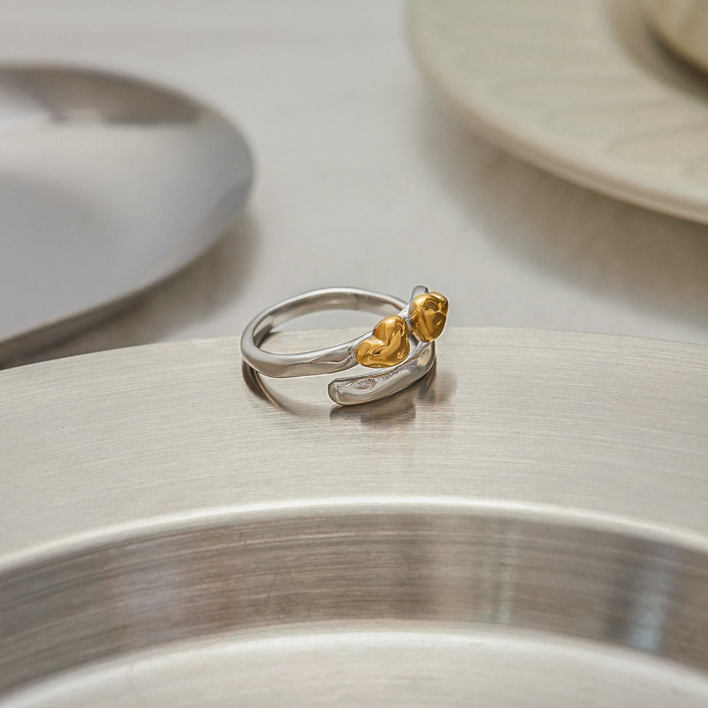 Coeurs Liés Ring - 18k Gold Plated Jewelry Switzerland