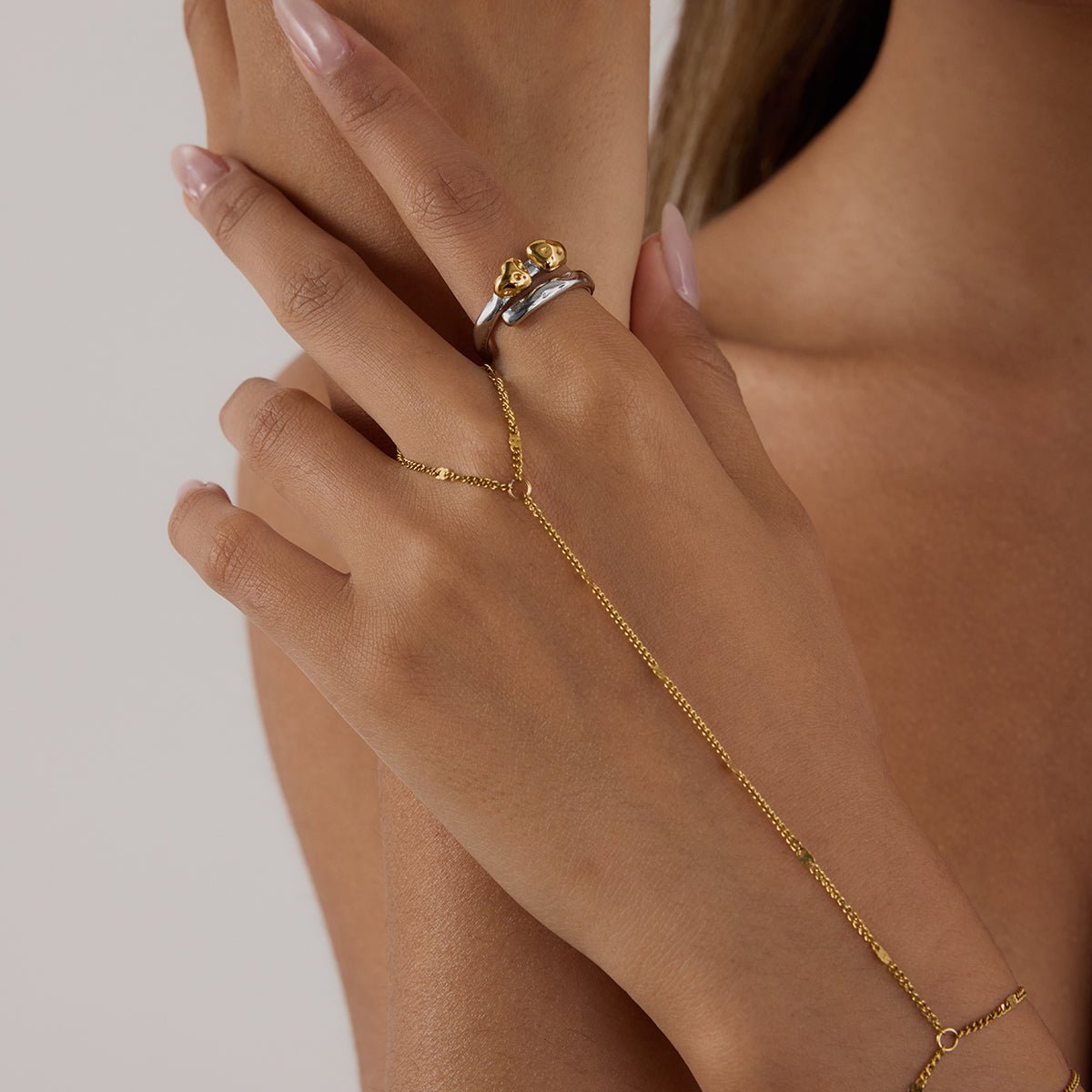 Coeurs Liés Ring - 18k Gold Plated Jewelry Switzerland