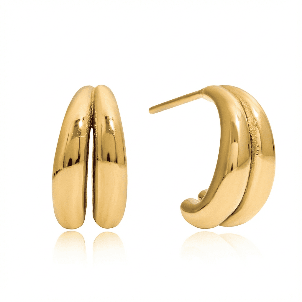 Dunes d’Or Earrings - 18k Gold Plated Jewelry Switzerland