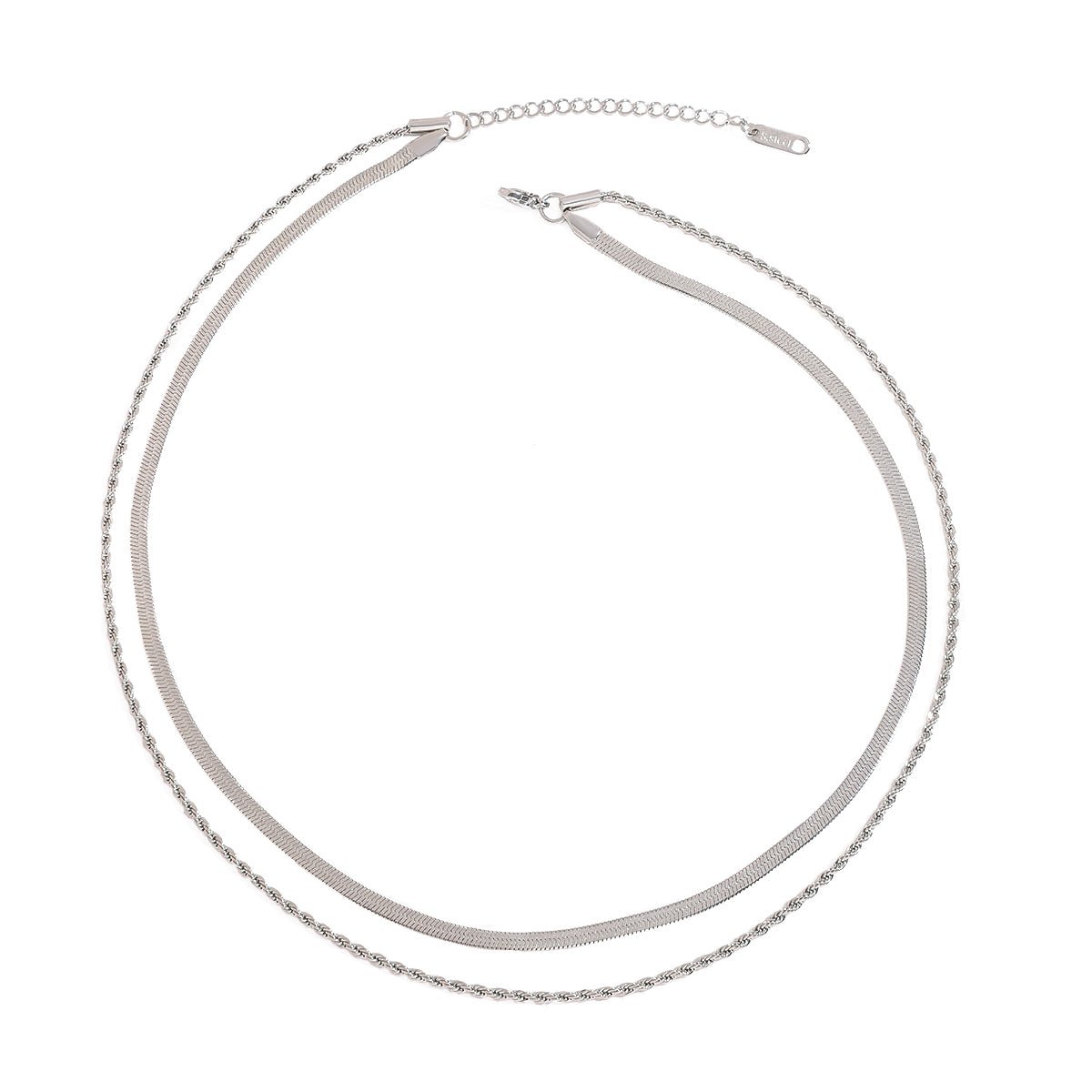 Duo Argenté Necklace - 18k Gold Plated Jewelry Switzerland