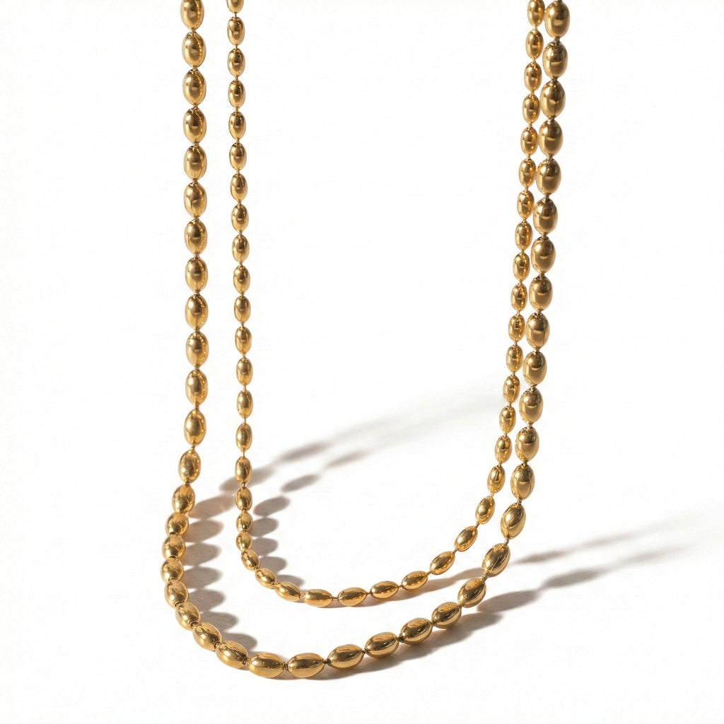 Duo Grains d’Or Mckella Necklace - 18k Gold Plated Jewelry Switzerland
