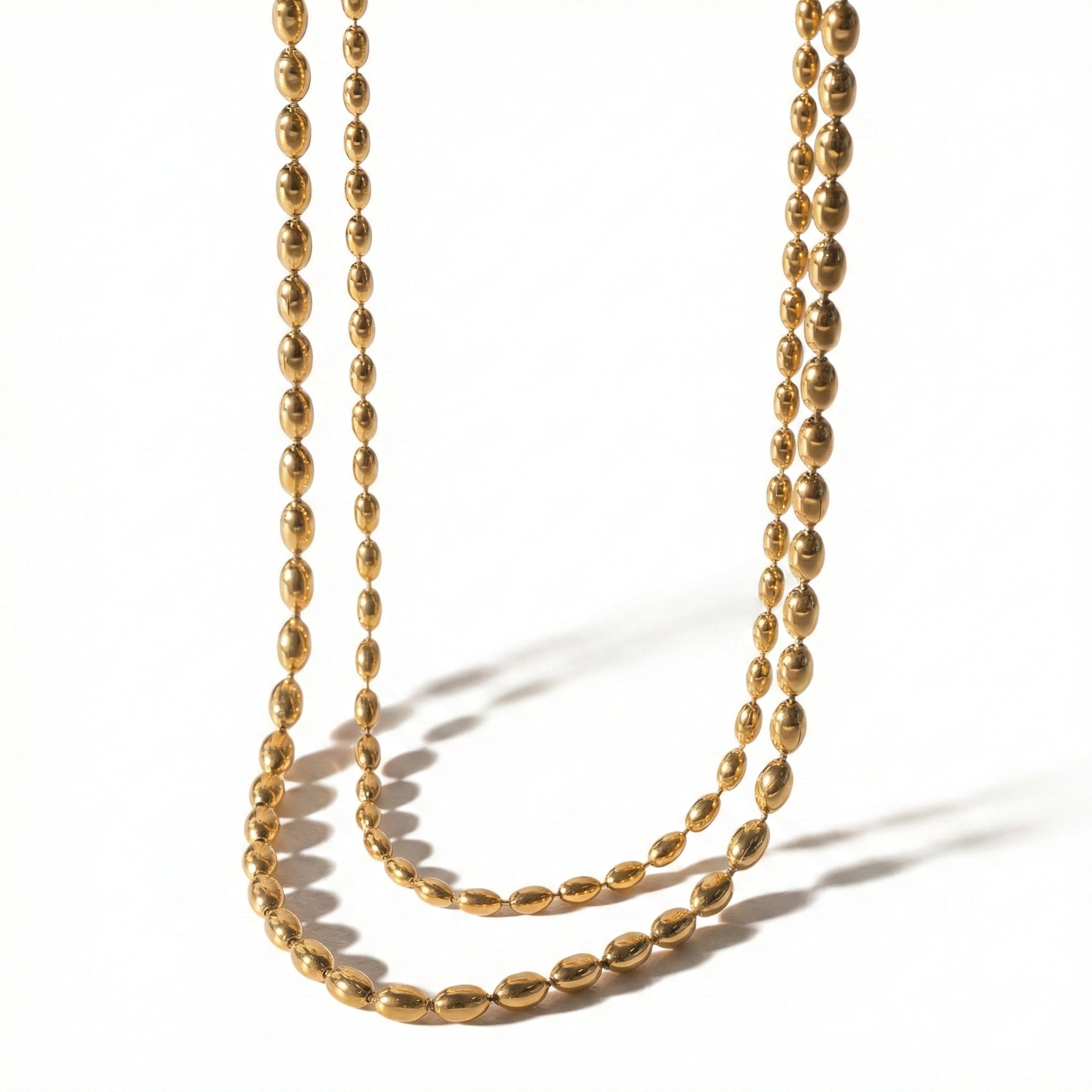 Duo Grains d’Or Mckella Necklace - 18k Gold Plated Jewelry Switzerland