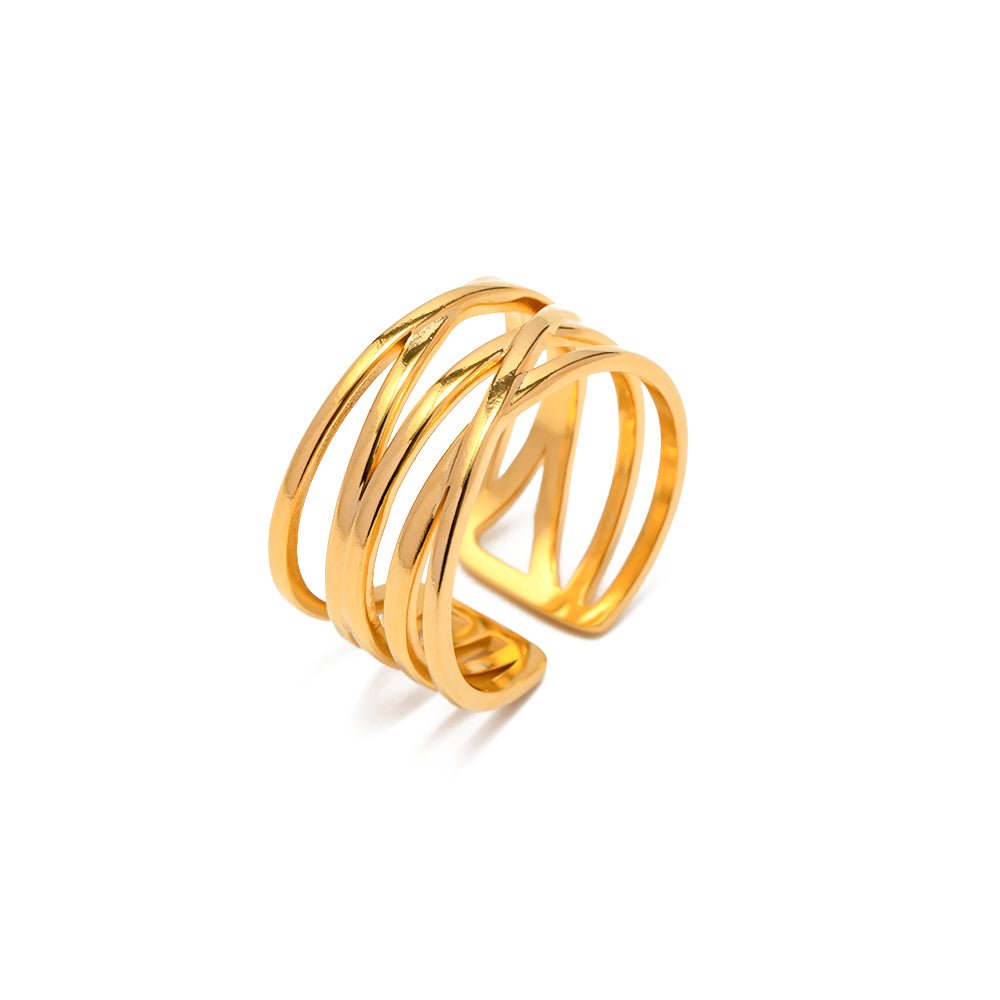 Entrelacs d’Or Ring - 18k Gold Plated Jewelry Switzerland