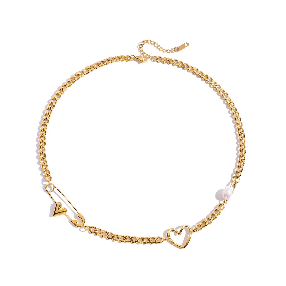 Épingle d’Amour Necklace - 18k Gold Plated Jewelry Switzerland