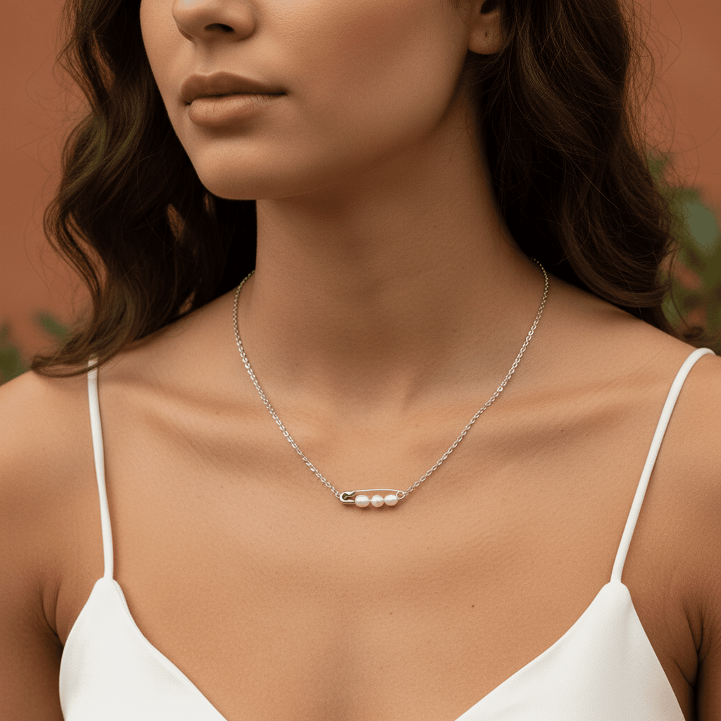 Épingle de Perles Necklace - 18k Gold Plated Jewelry Switzerland