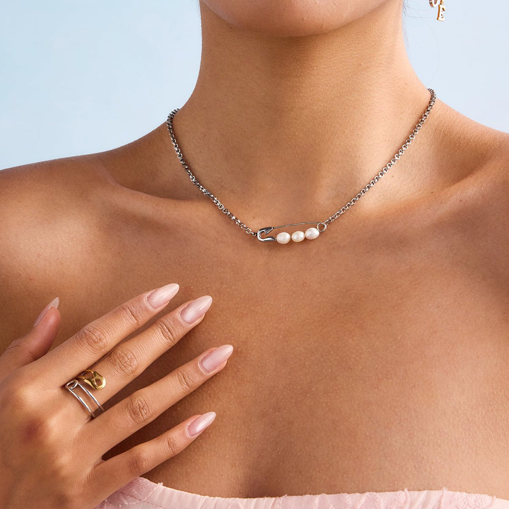 Épingle de Perles Necklace - 18k Gold Plated Jewelry Switzerland