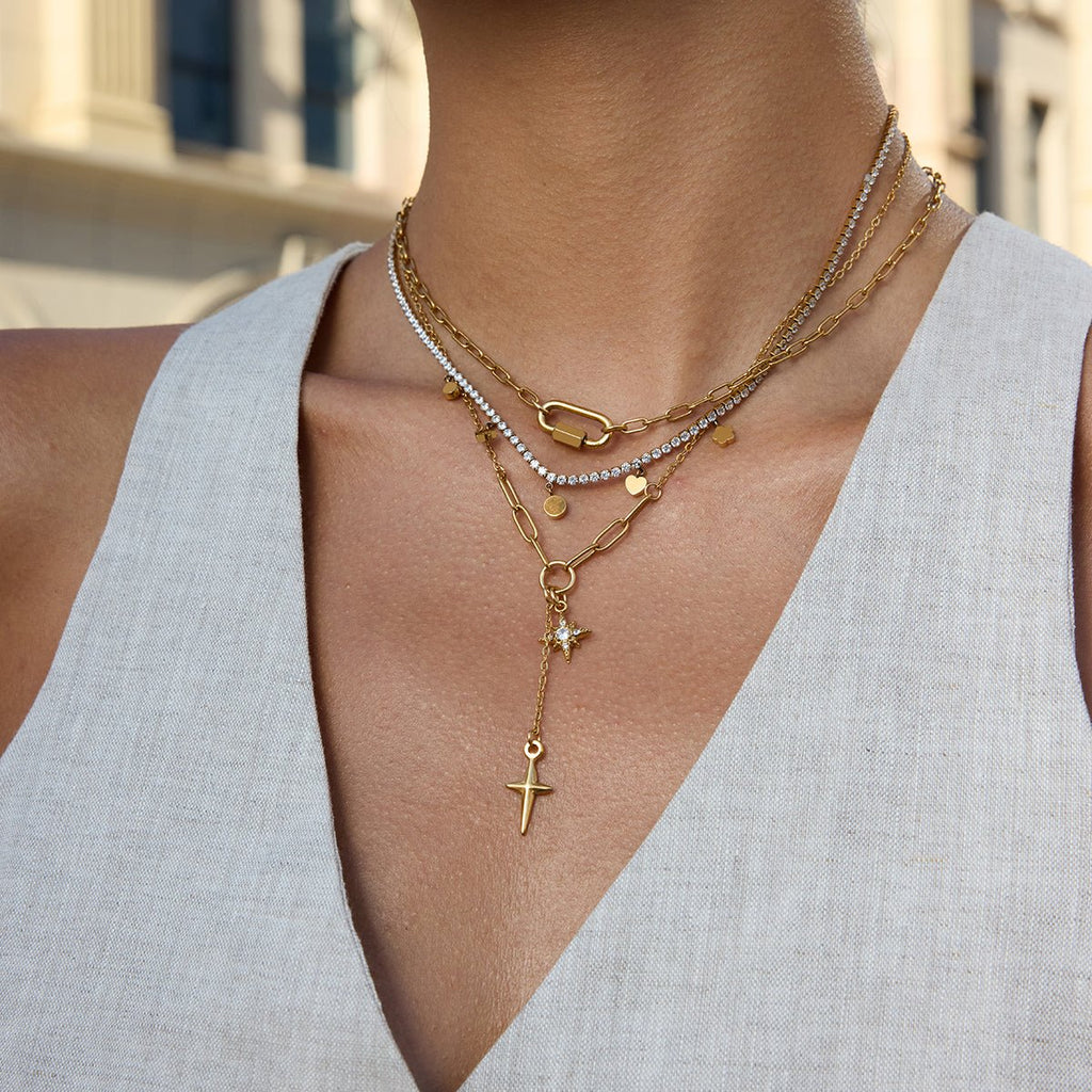 Étoile Filante Necklace - 18k Gold Plated Jewelry Switzerland