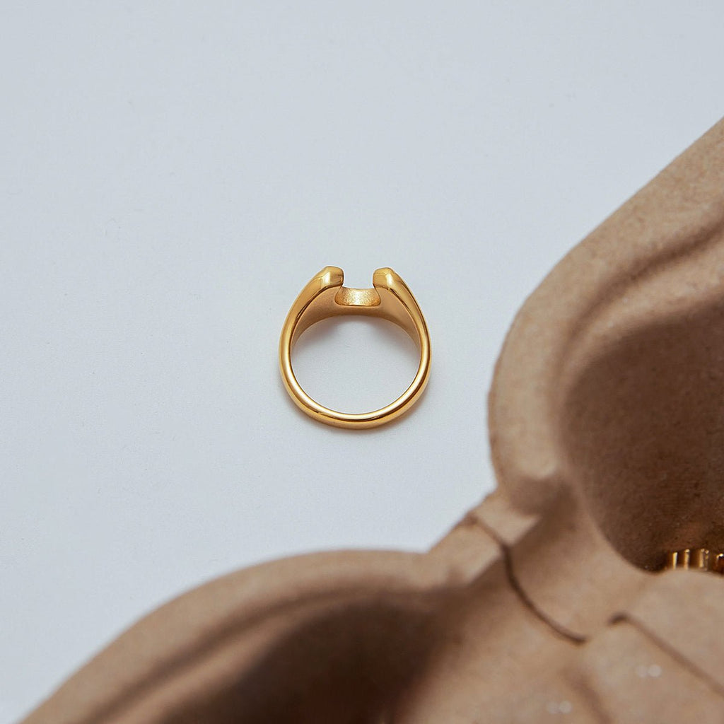 Fer à Cheval Étoilé Ring - 18k Gold Plated Jewelry Switzerland