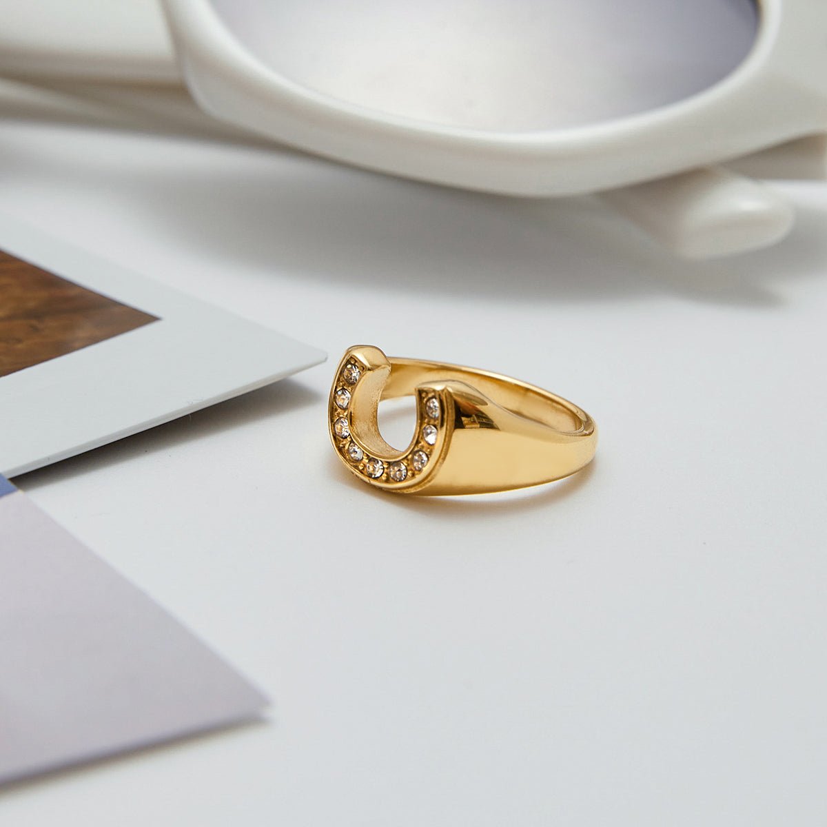 Fer à Cheval Étoilé Ring - 18k Gold Plated Jewelry Switzerland