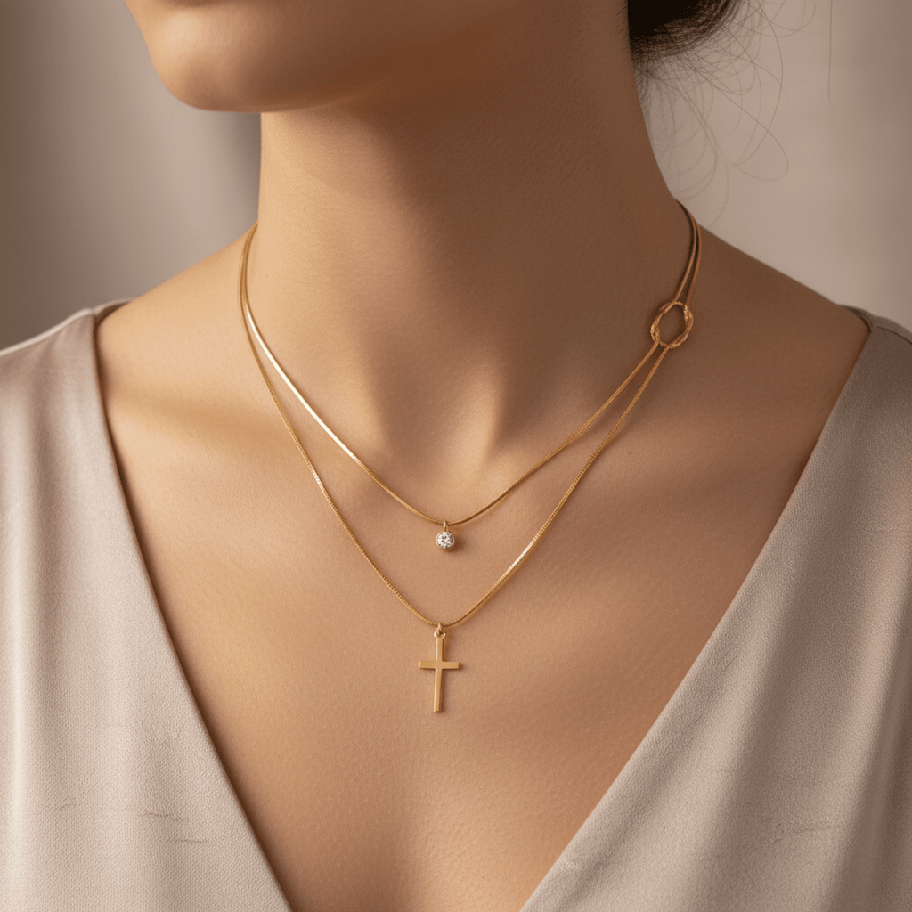 Fidélité Éternelle Necklace - 18k Gold Plated Jewelry Switzerland