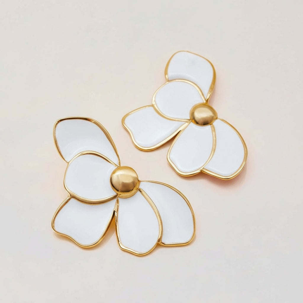 Fleur de Pistache Earrings - 18k Gold Plated Jewelry Switzerland