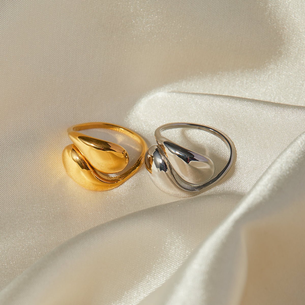 Goutte de Soleil Ring - 18k Gold Plated Jewelry Switzerland