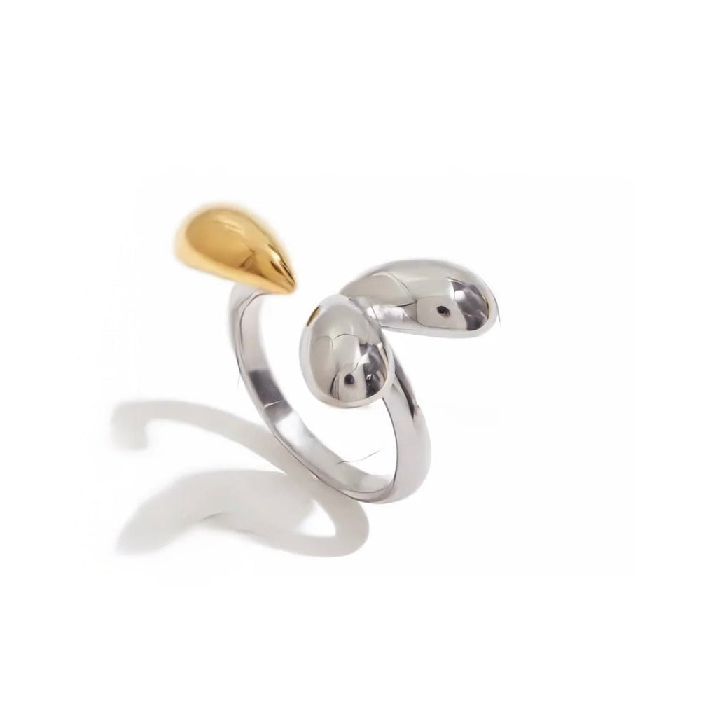 Gouttes Contraires Ring - 18k Gold Plated Jewelry Switzerland