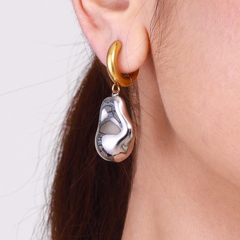 Gouttes Molten Earrings - 18k Gold Plated Jewelry Switzerland