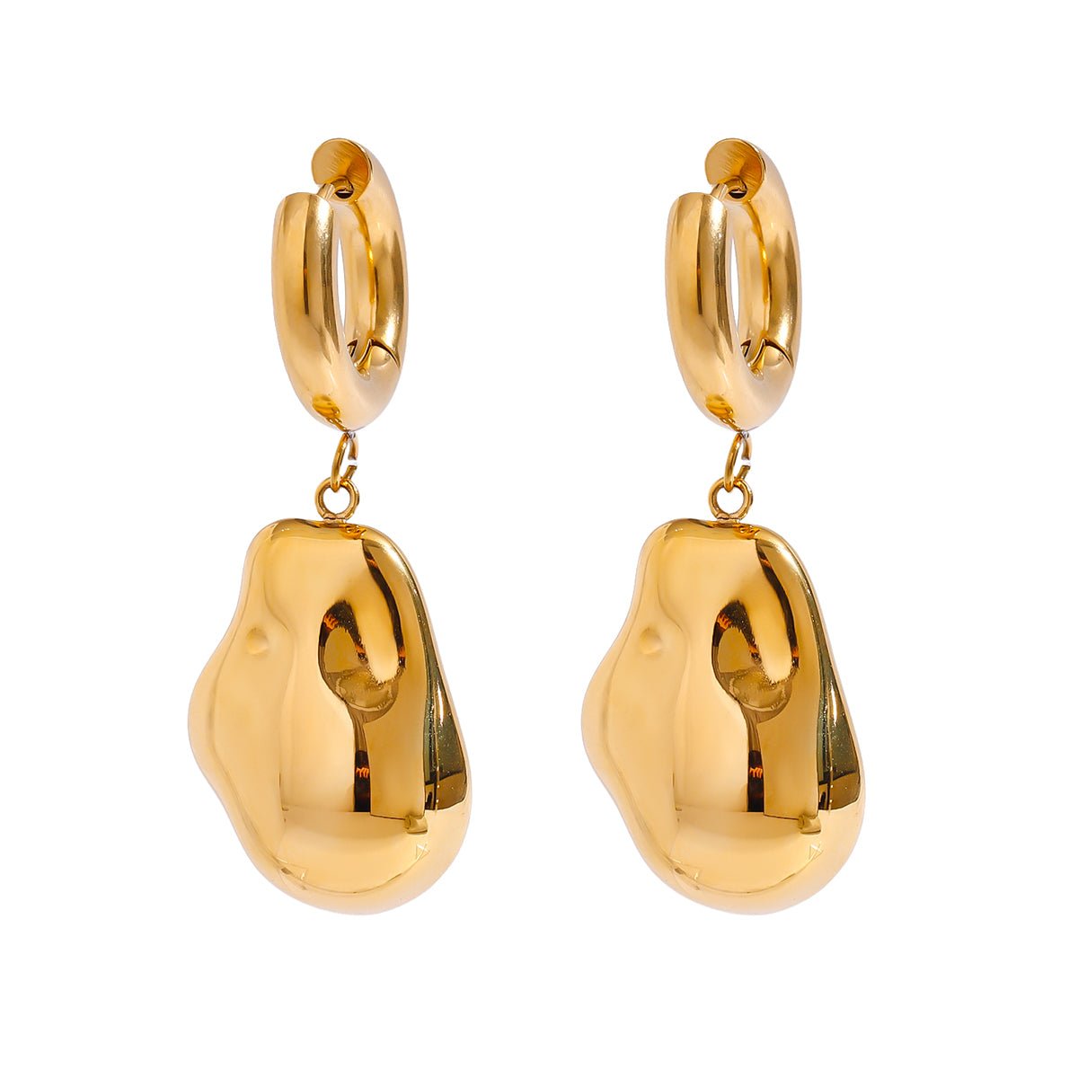 Gouttes Molten Earrings - 18k Gold Plated Jewelry Switzerland
