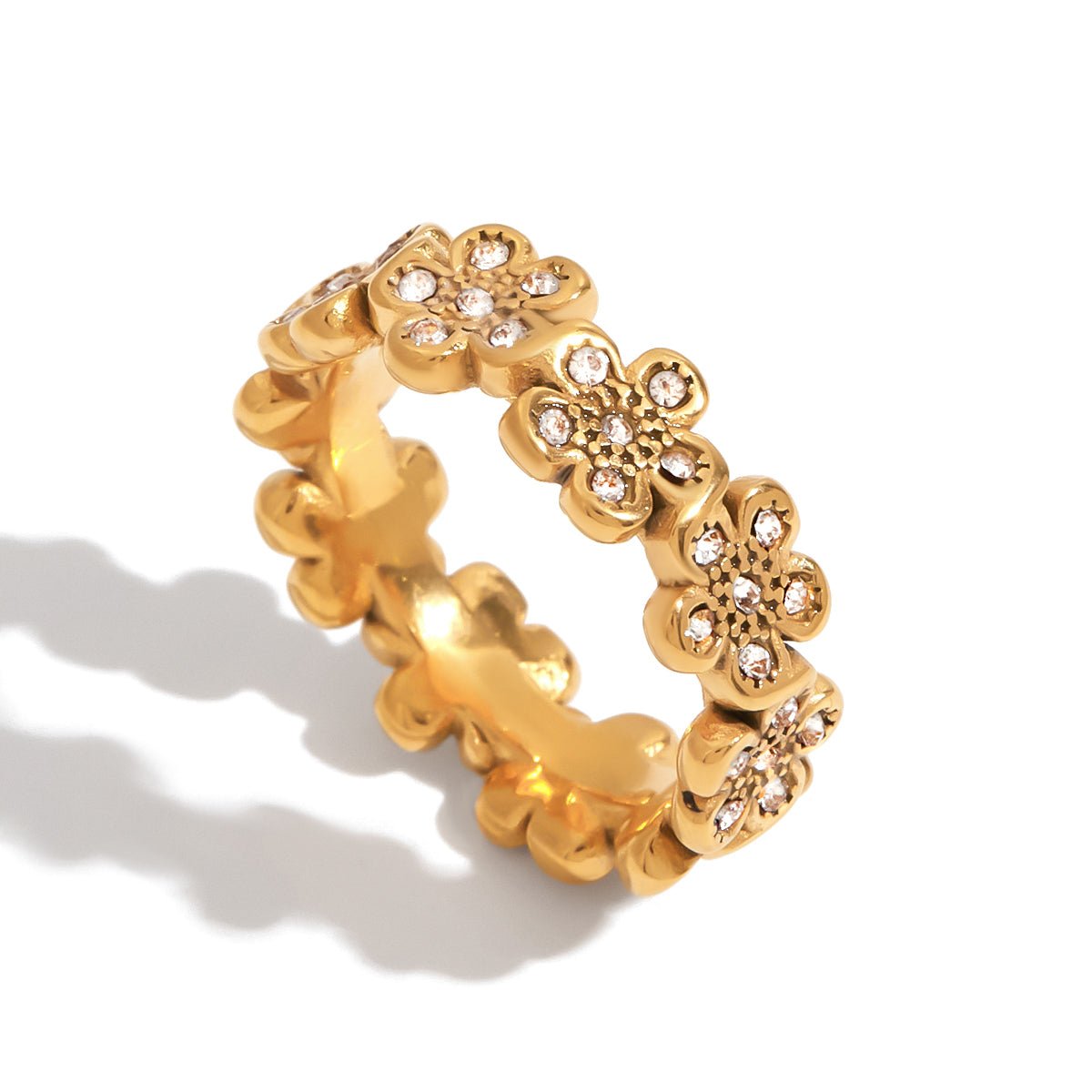Guirlande de Pâquerettes Ring - 18k Gold Plated Jewelry Switzerland