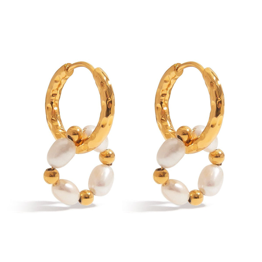 Guirlande Perlé Hoops - 18k Gold Plated Jewelry Switzerland