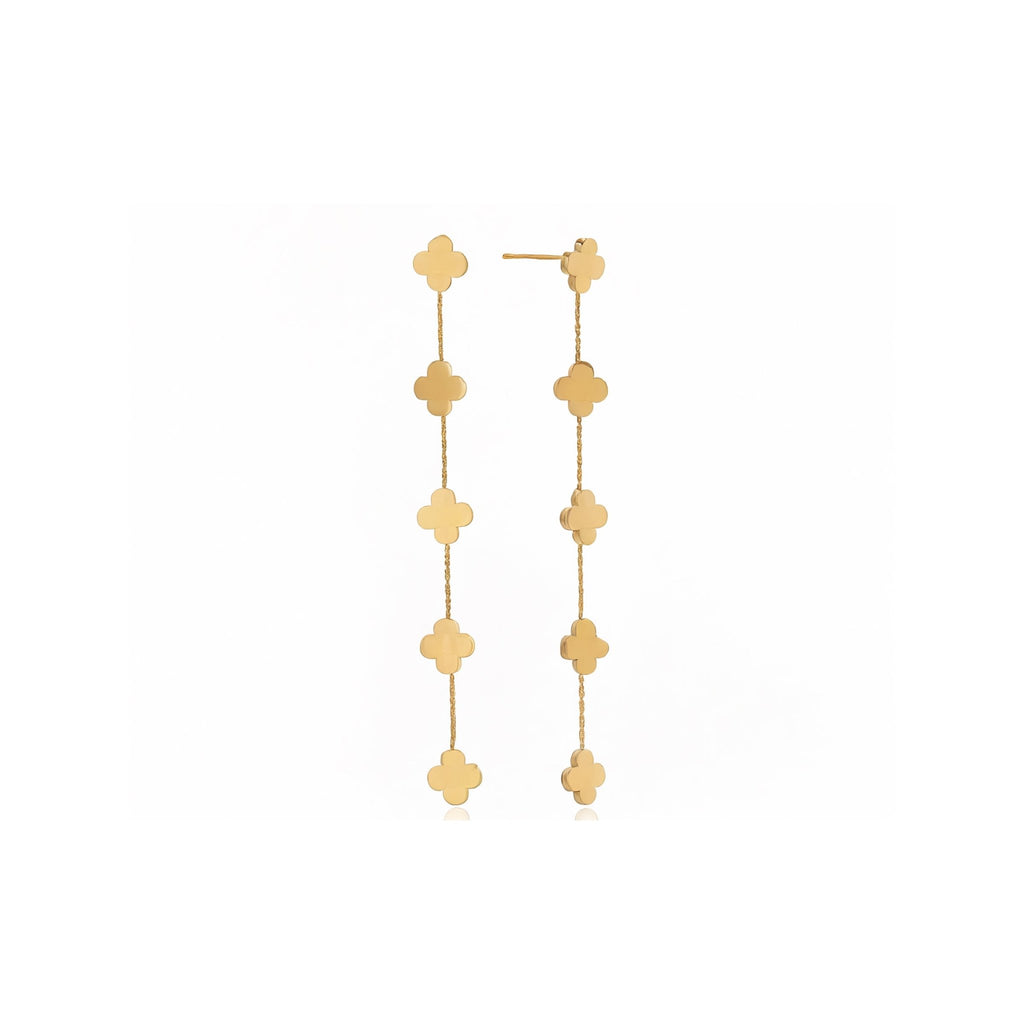 Guirlande Trèfle Earrings - 18k Gold Plated Jewelry Switzerland