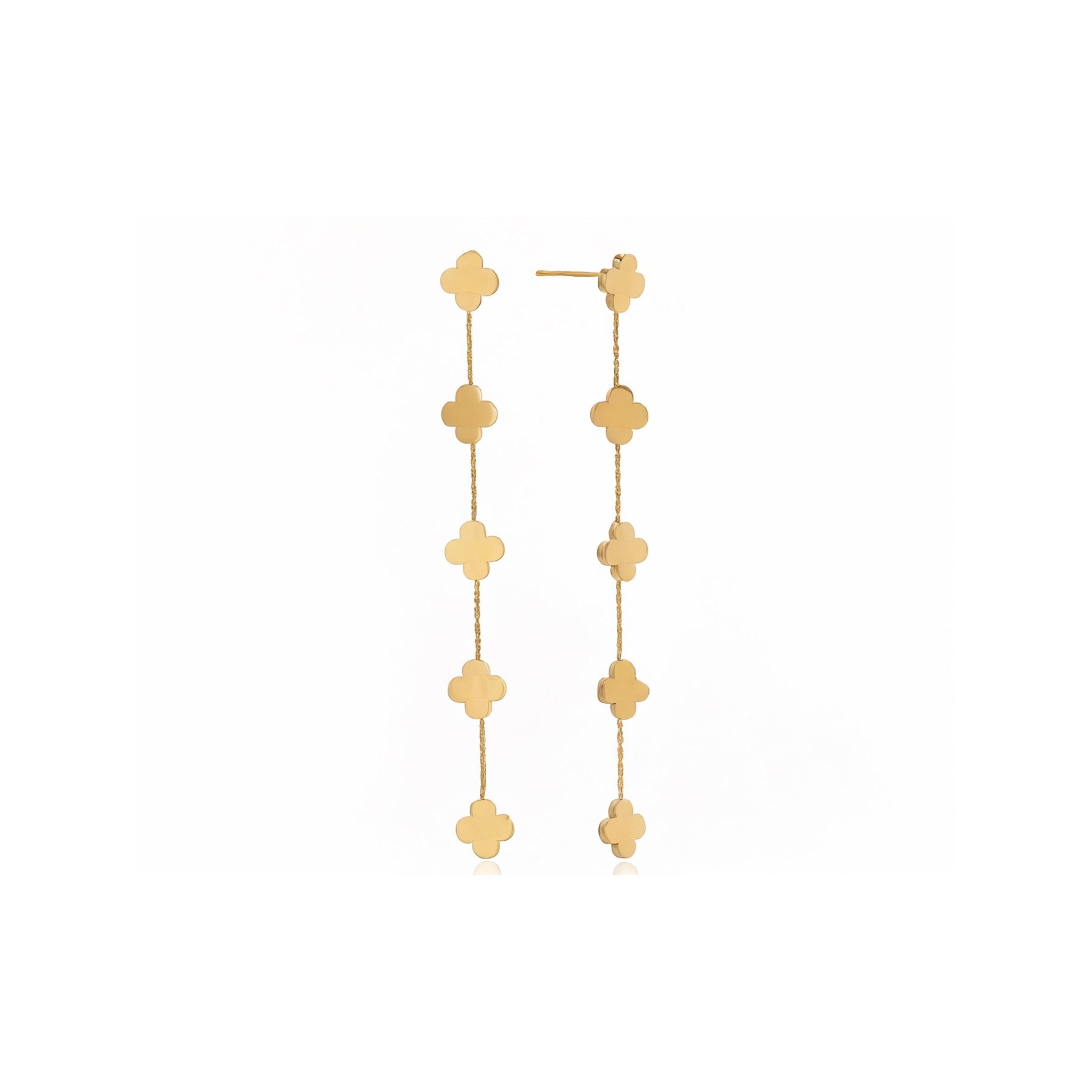 Guirlande Trèfle Earrings - 18k Gold Plated Jewelry Switzerland