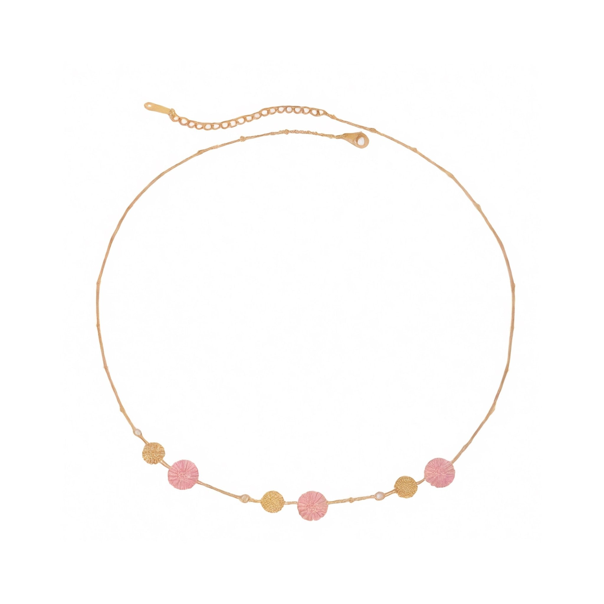 Jardin de Marguerites Necklace - 18k Gold Plated Jewelry Switzerland