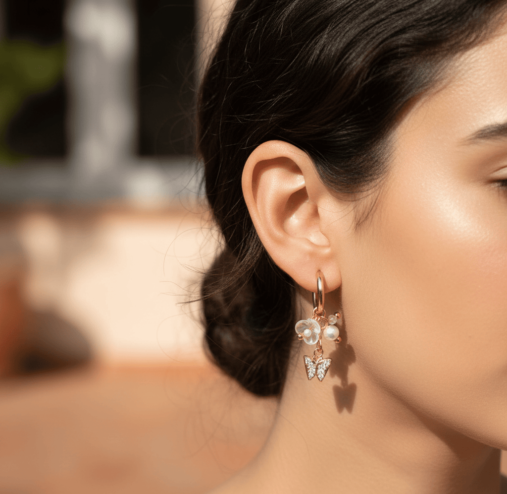 Jardin Volant Earrings - 18k Gold Plated Jewelry Switzerland