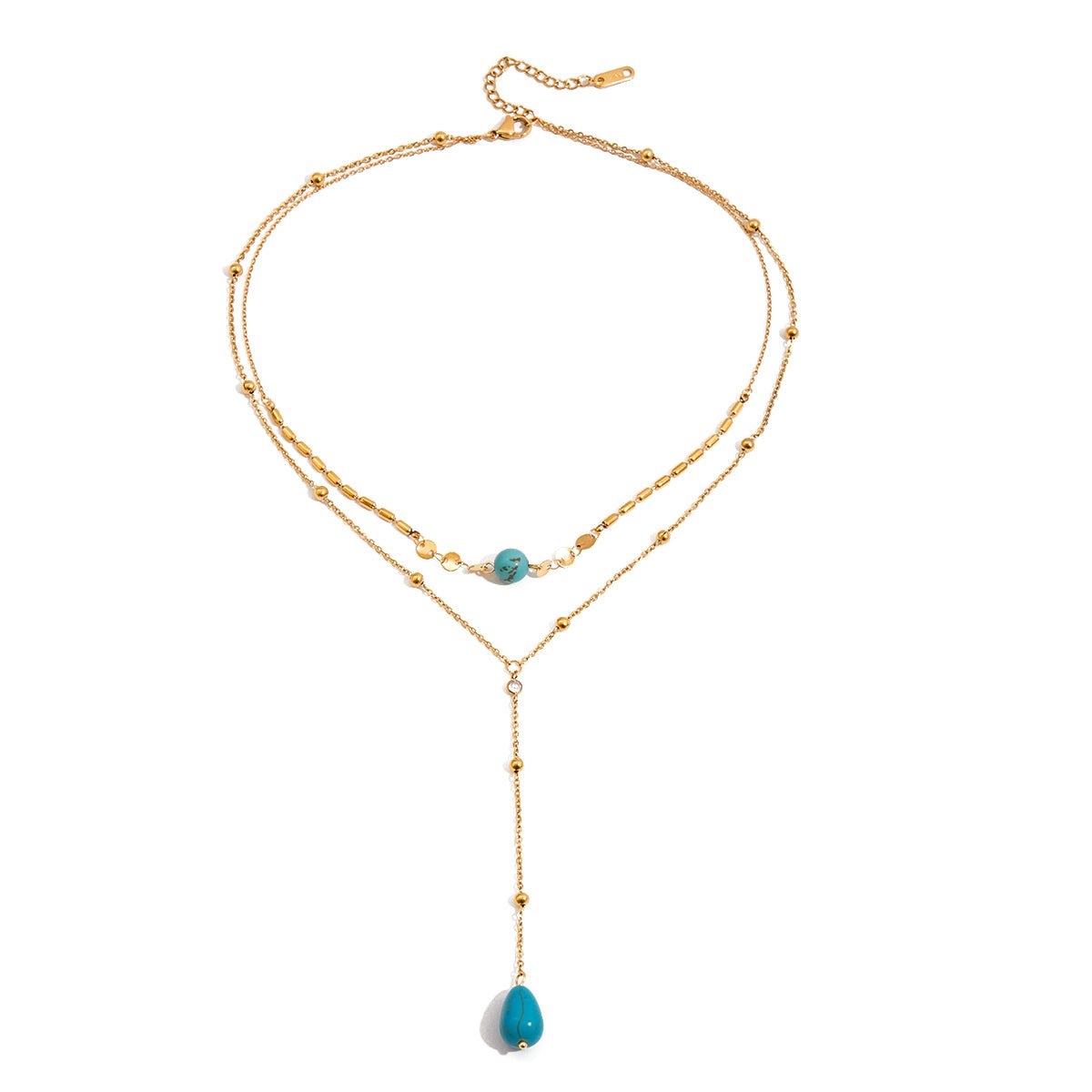 Lagon Double Necklace - 18k Gold Plated Jewelry Switzerland