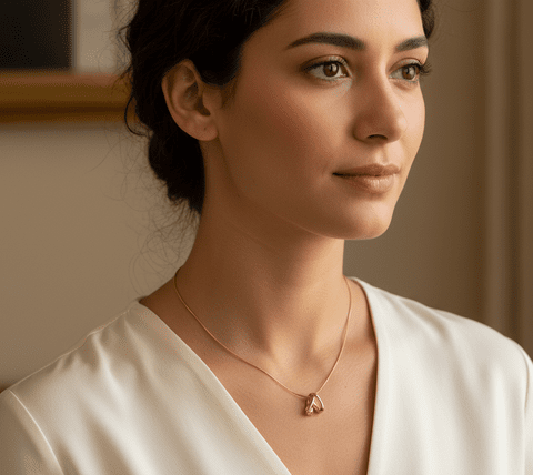 Lettre Gonflée A Necklace - 18k Gold Plated Jewelry Switzerland