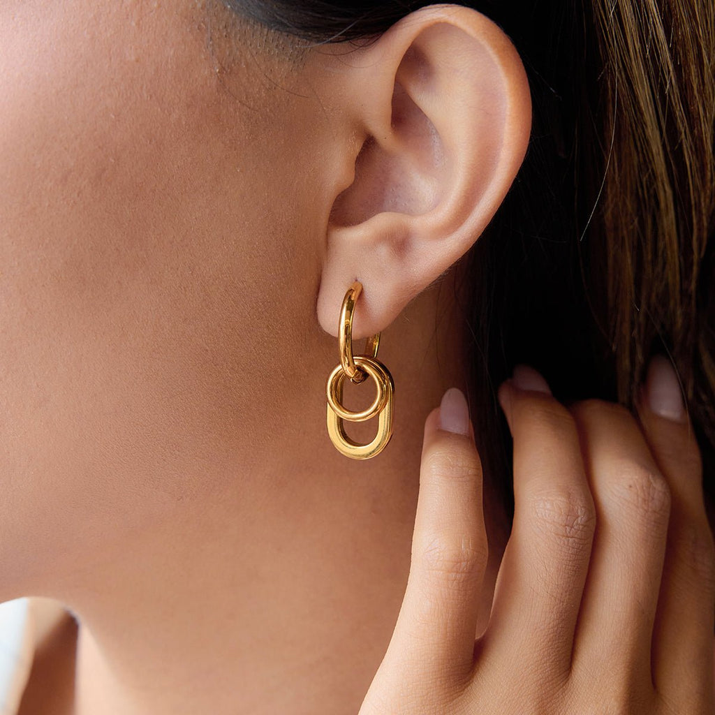 Liaison d’Or Earrings - 18k Gold Plated Jewelry Switzerland