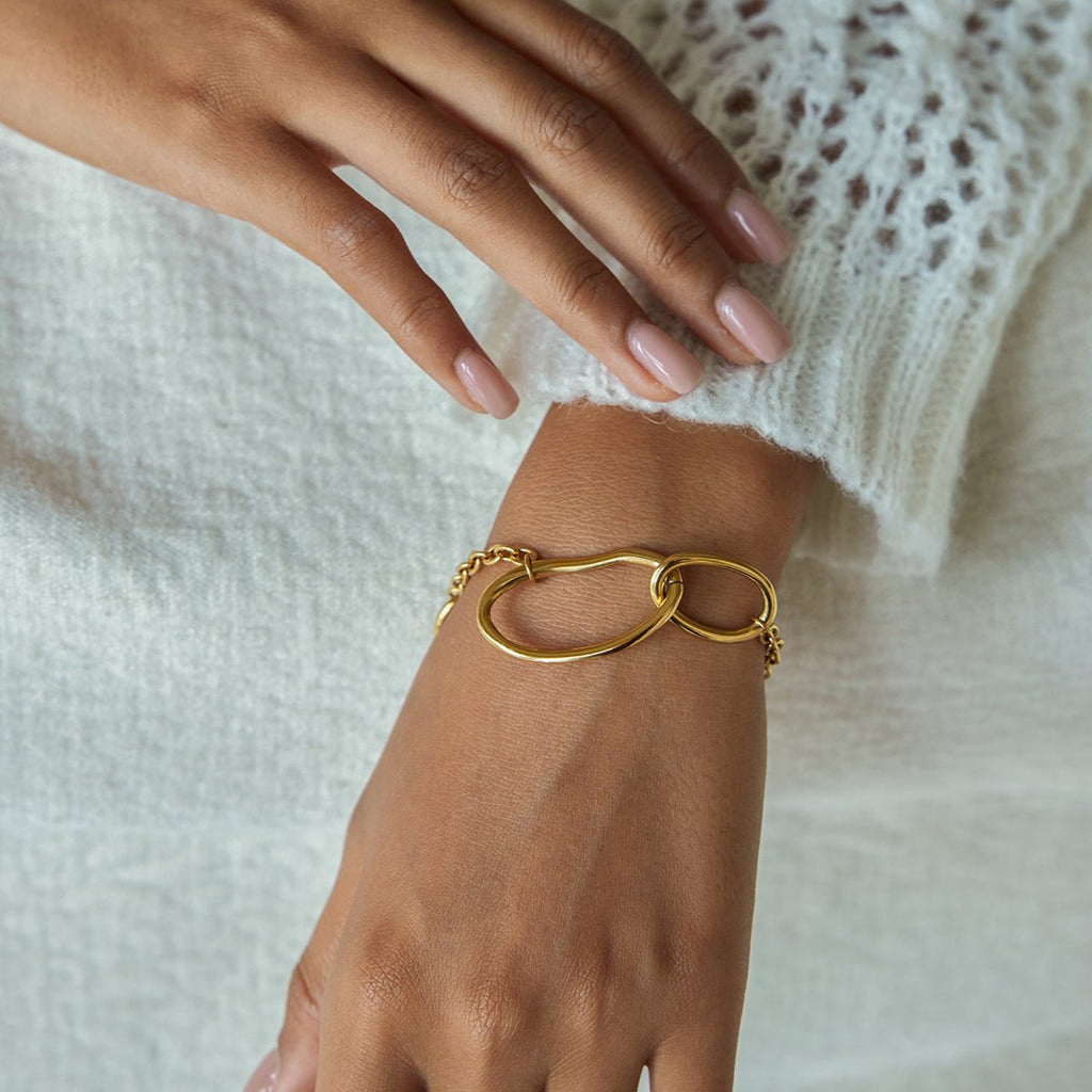 Lien Organique d’Or Bracelet - 18k Gold Plated Jewelry Switzerland