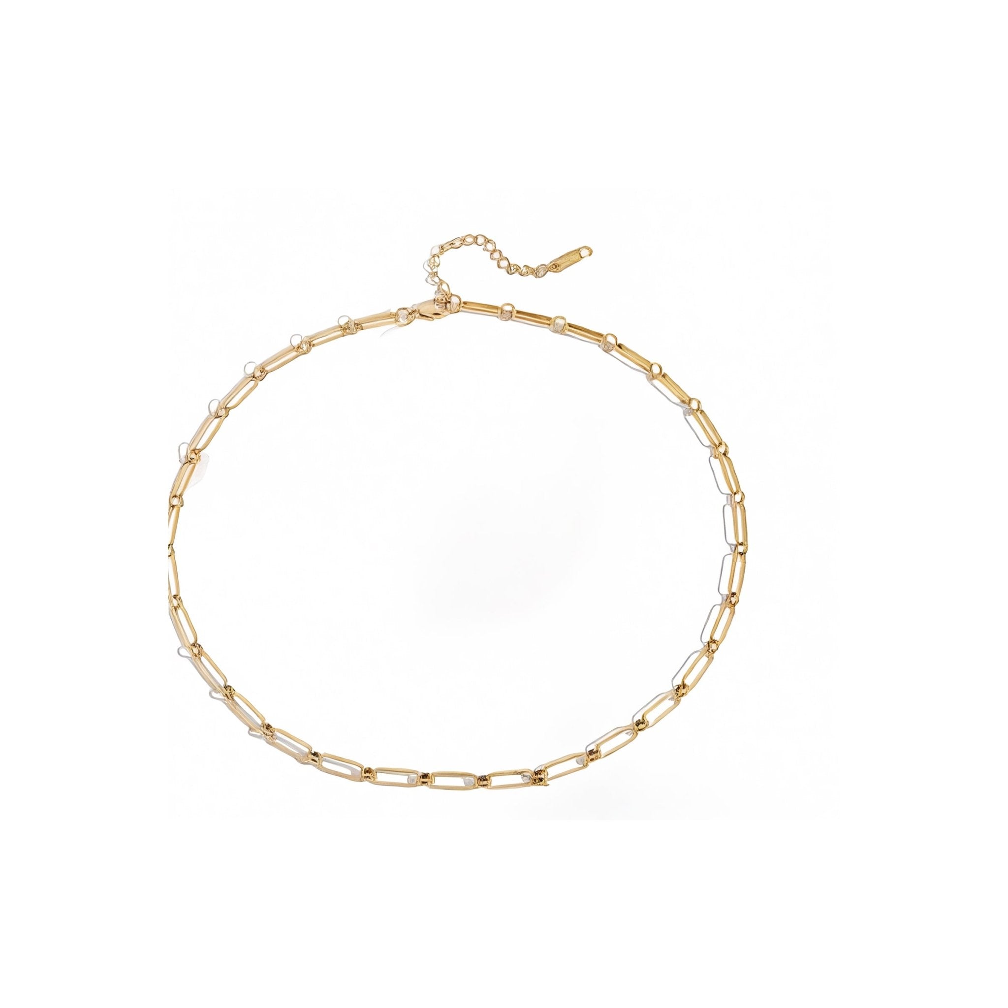 Lien Rectangulaire Necklace - 18k Gold Plated Jewelry Switzerland