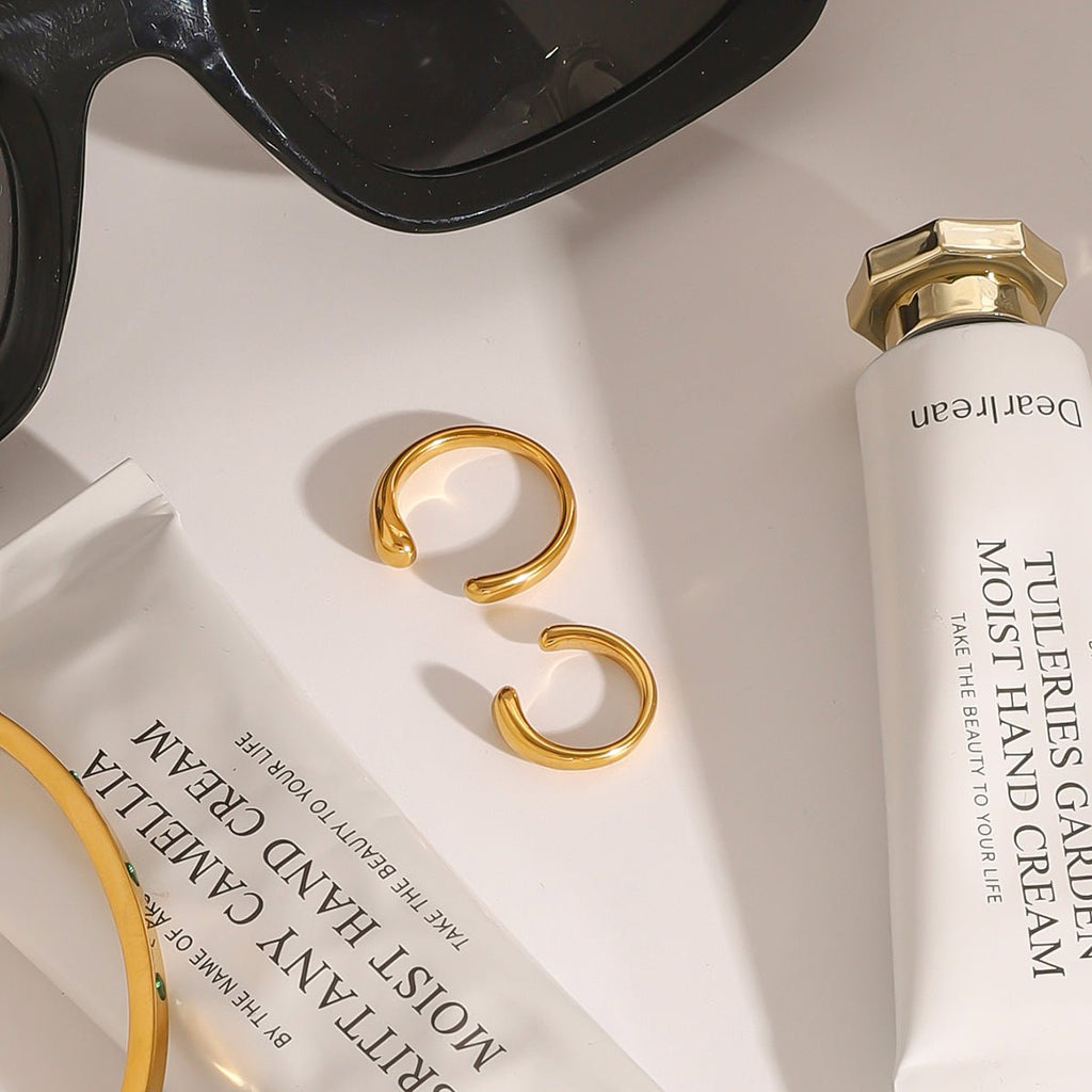 Lune Liquide Ear Cuffs - 18k Gold Plated Jewelry Switzerland