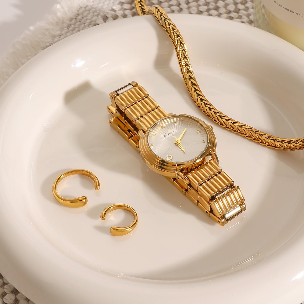 Lune Liquide Ear Cuffs - 18k Gold Plated Jewelry Switzerland