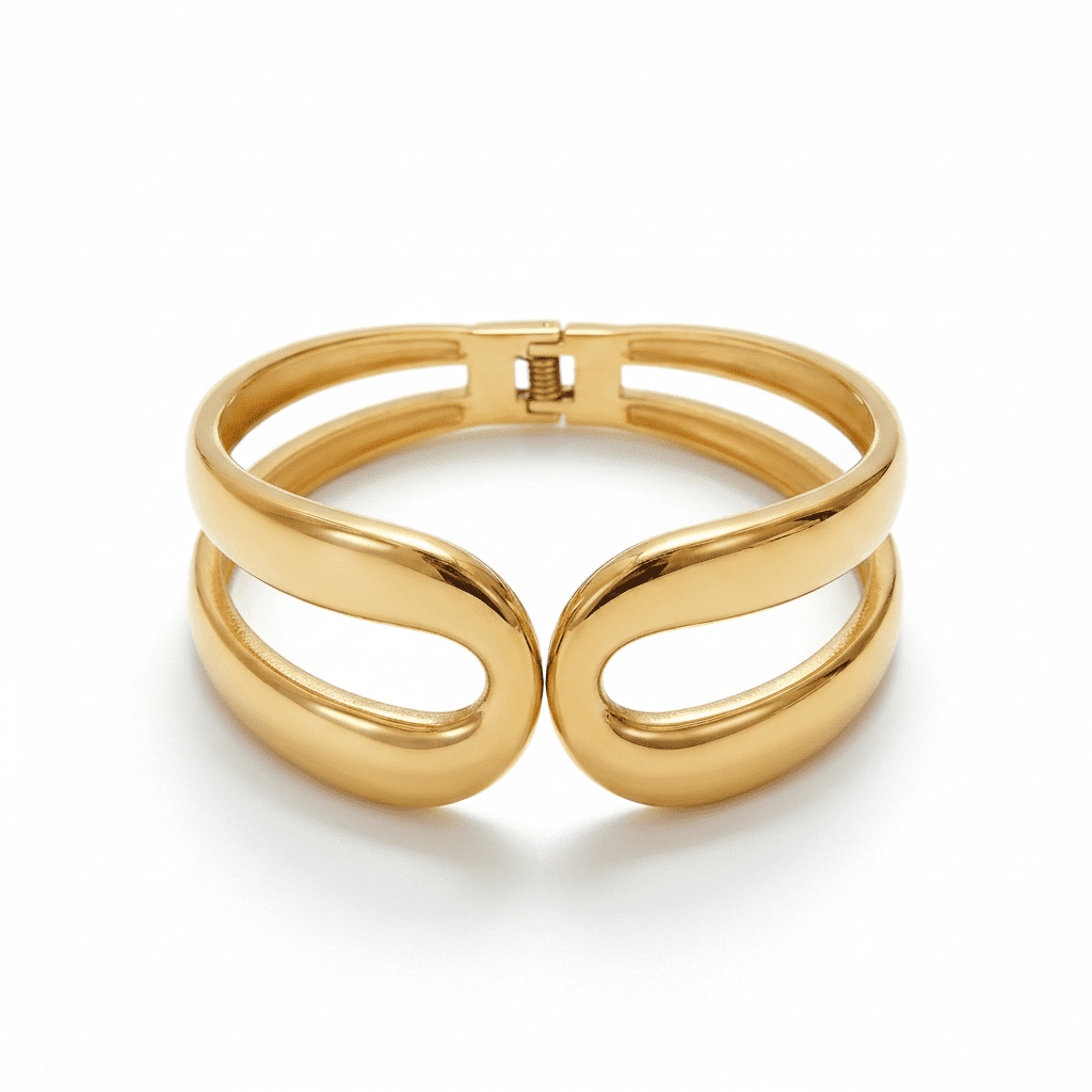 Manchette Infini d’Or Bracelet - 18k Gold Plated Jewelry Switzerland