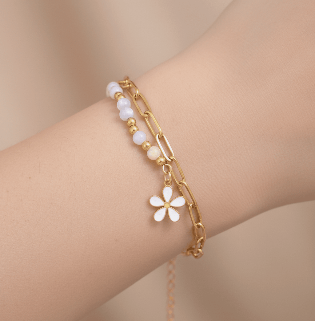 Marguerite Pastel Bracelet - 18k Gold Plated Jewelry Switzerland