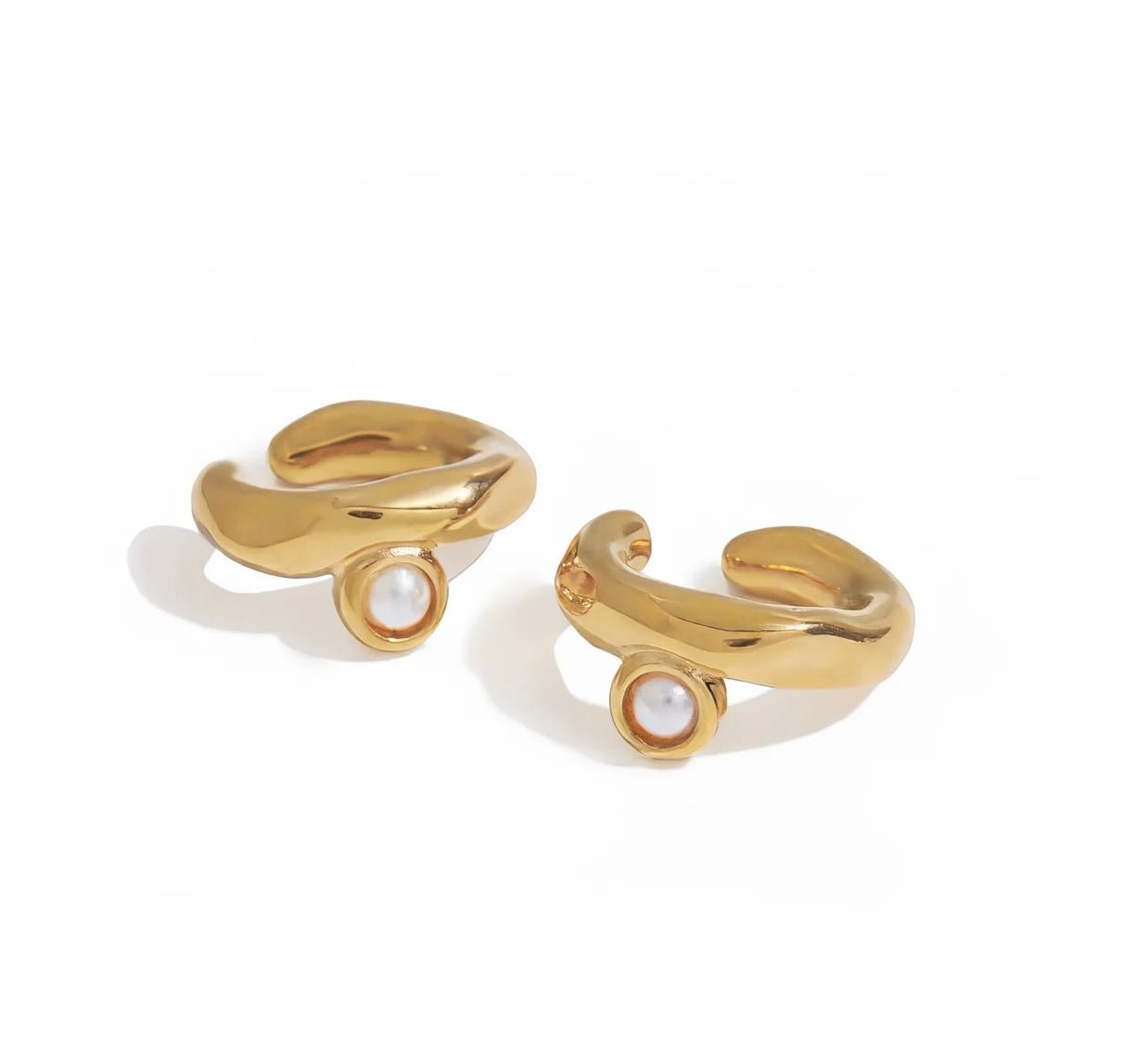 Orbite de Perle Ear Cuffs - 18k Gold Plated Jewelry Switzerland