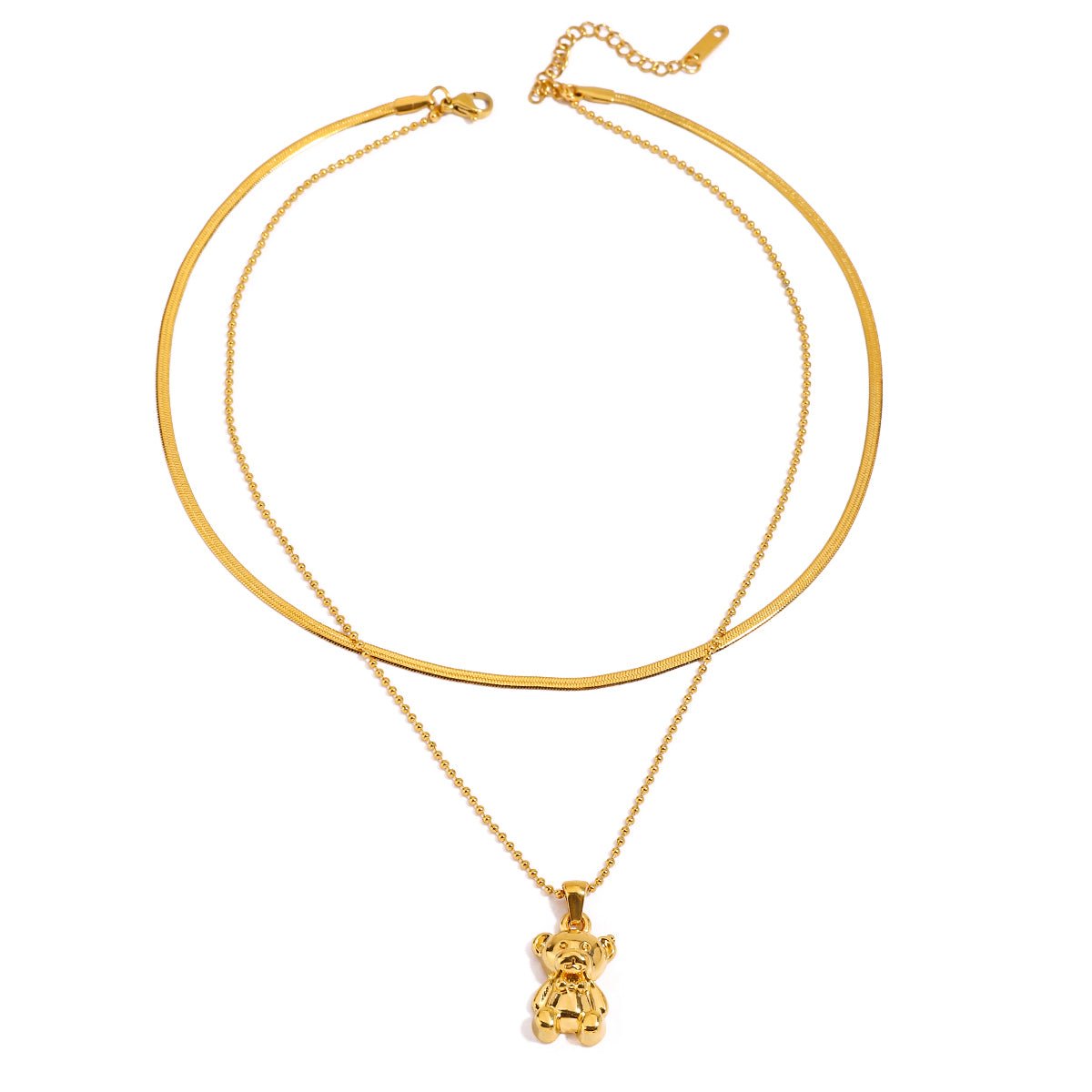 Ourson Doré Necklace - 18k Gold Plated Jewelry Switzerland