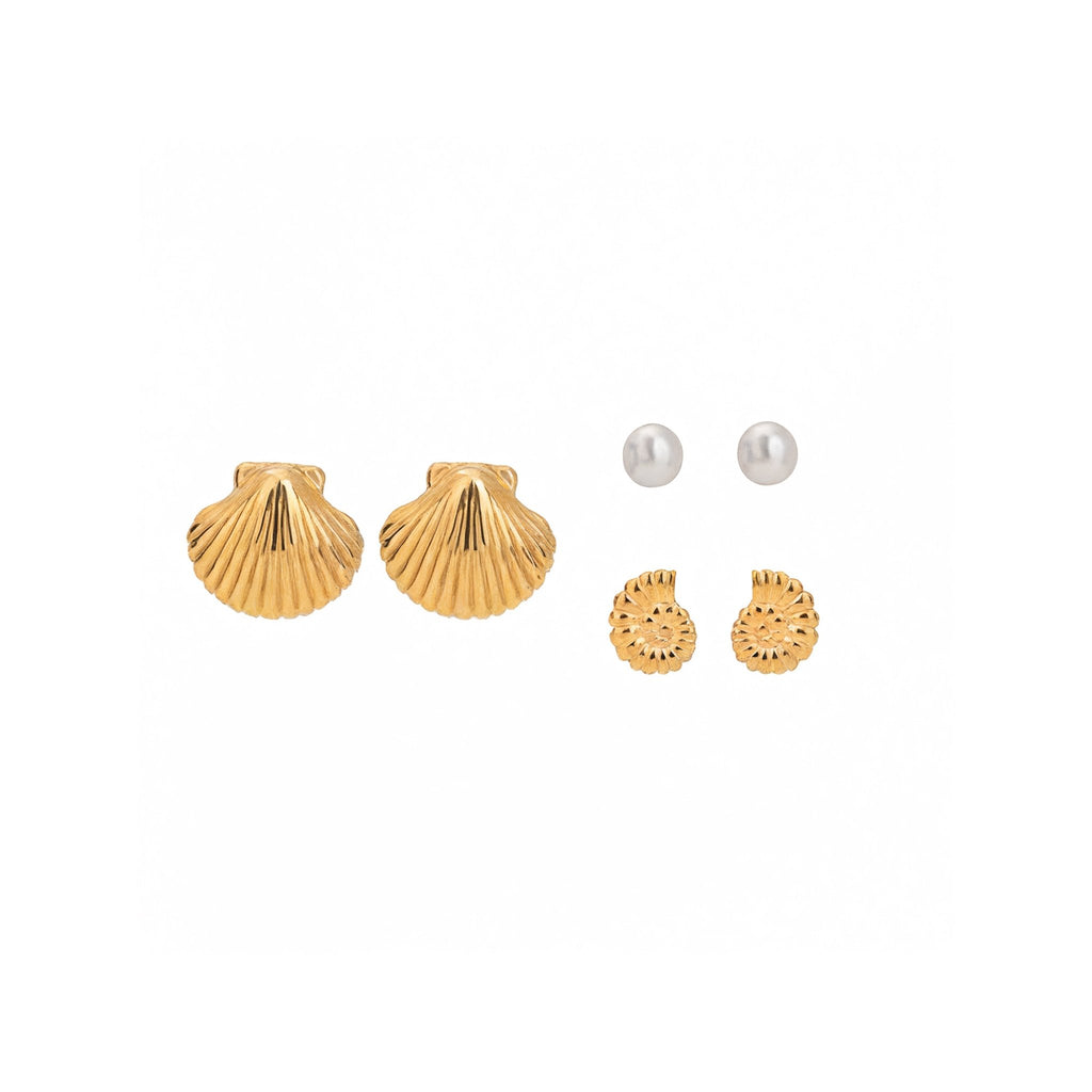 Parure Marine Earrings Set - 18k Gold Plated Jewelry Switzerland